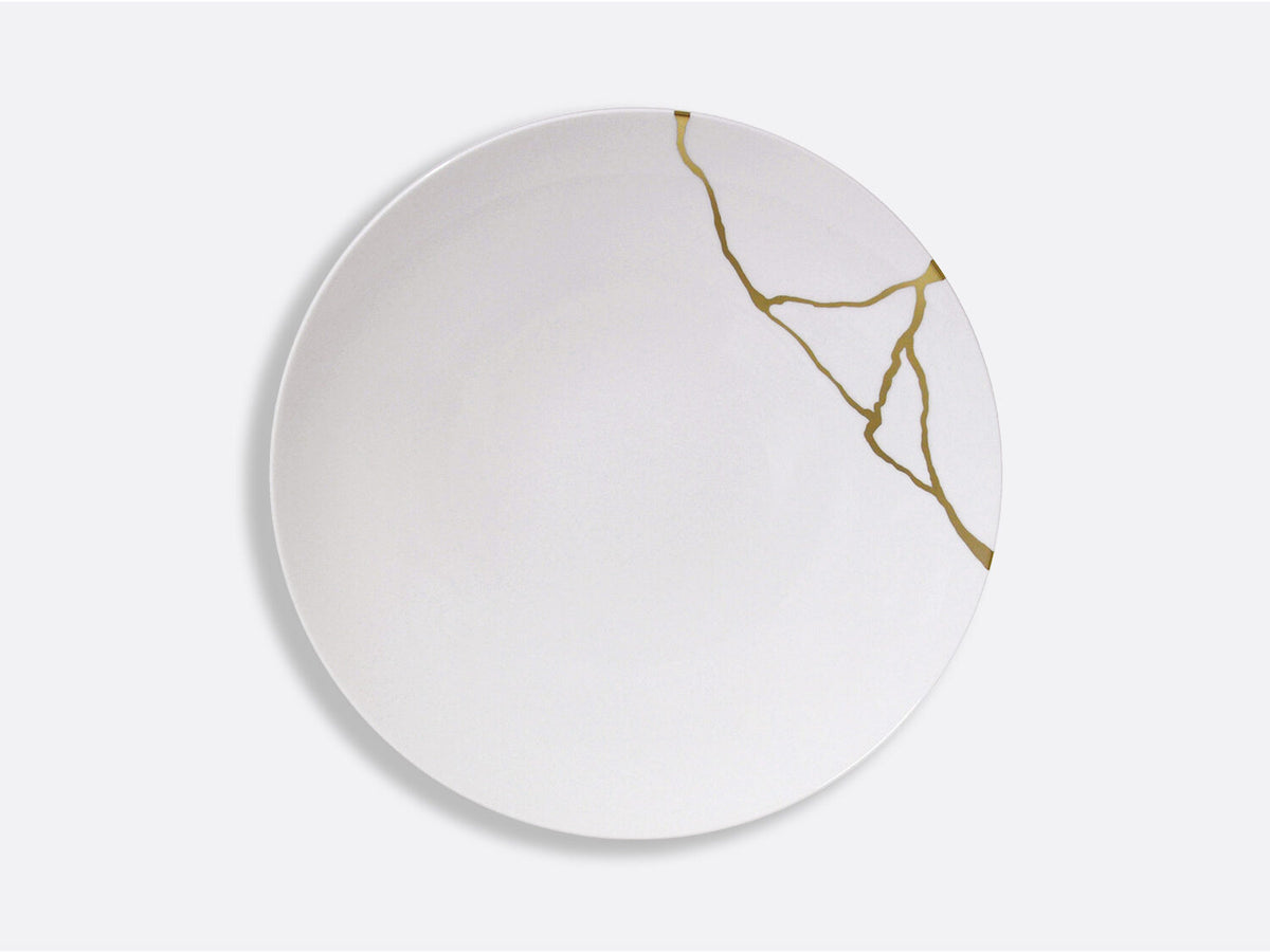 Bernardaud Coupe dinner plate 10.6", Limoges porcelain, Kintsugi - Sarkis collection