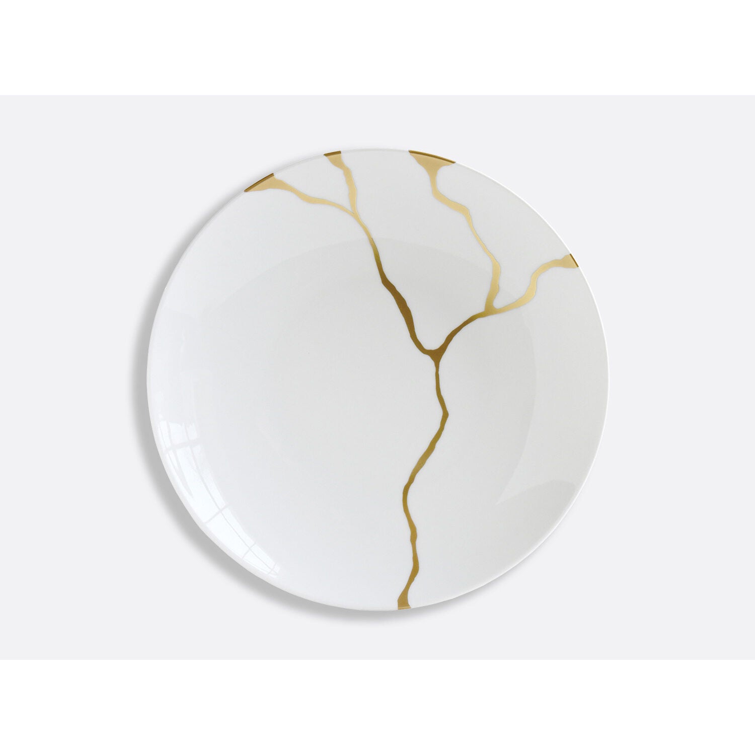 Bernardaud Deep round dish 11.5", Limoges porcelain, Kintsugi - Sarkis collection, on a white background