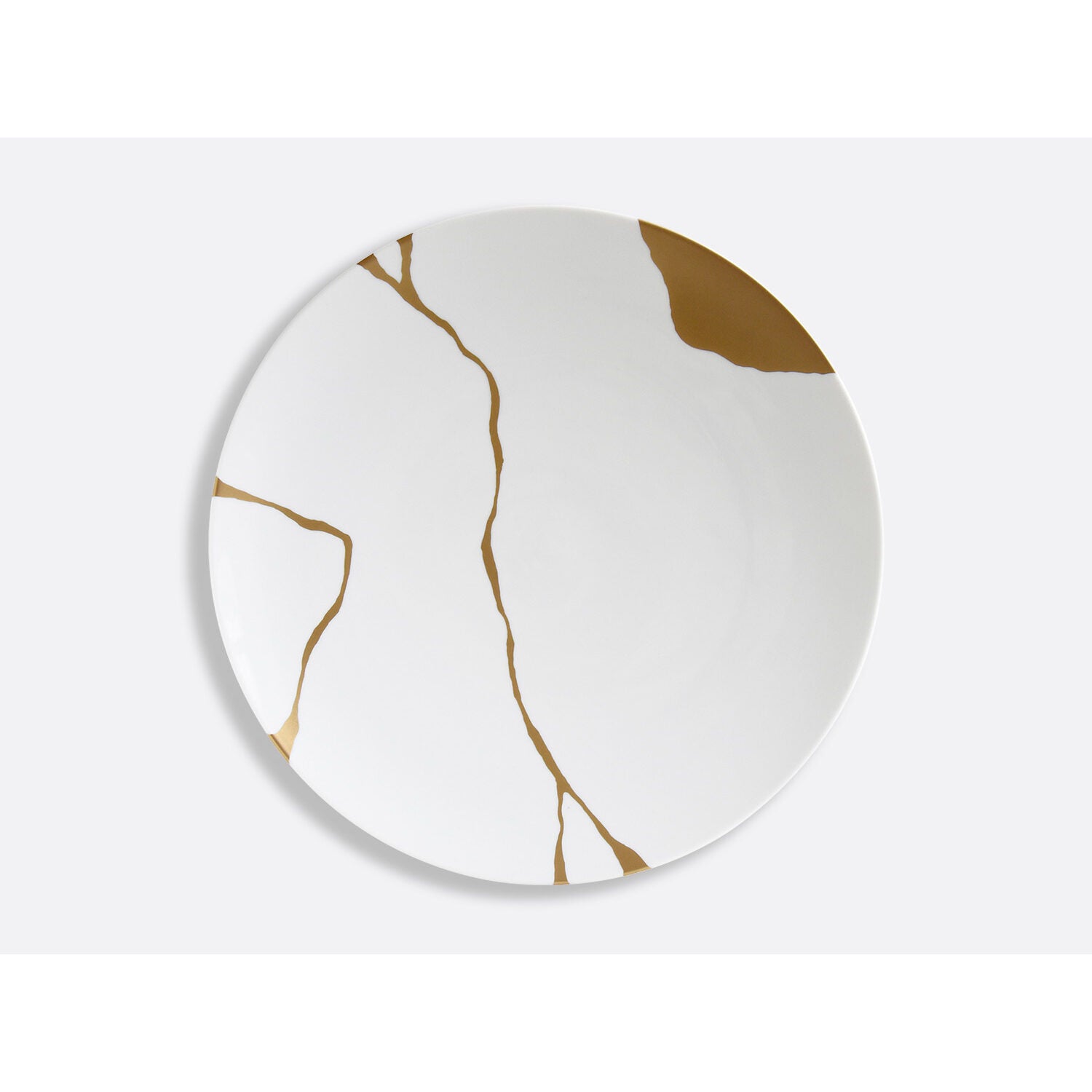 Bernardaud Large coupe 14.2", Limoges porcelain, Kintsugi - Sarkis collection, on a white background