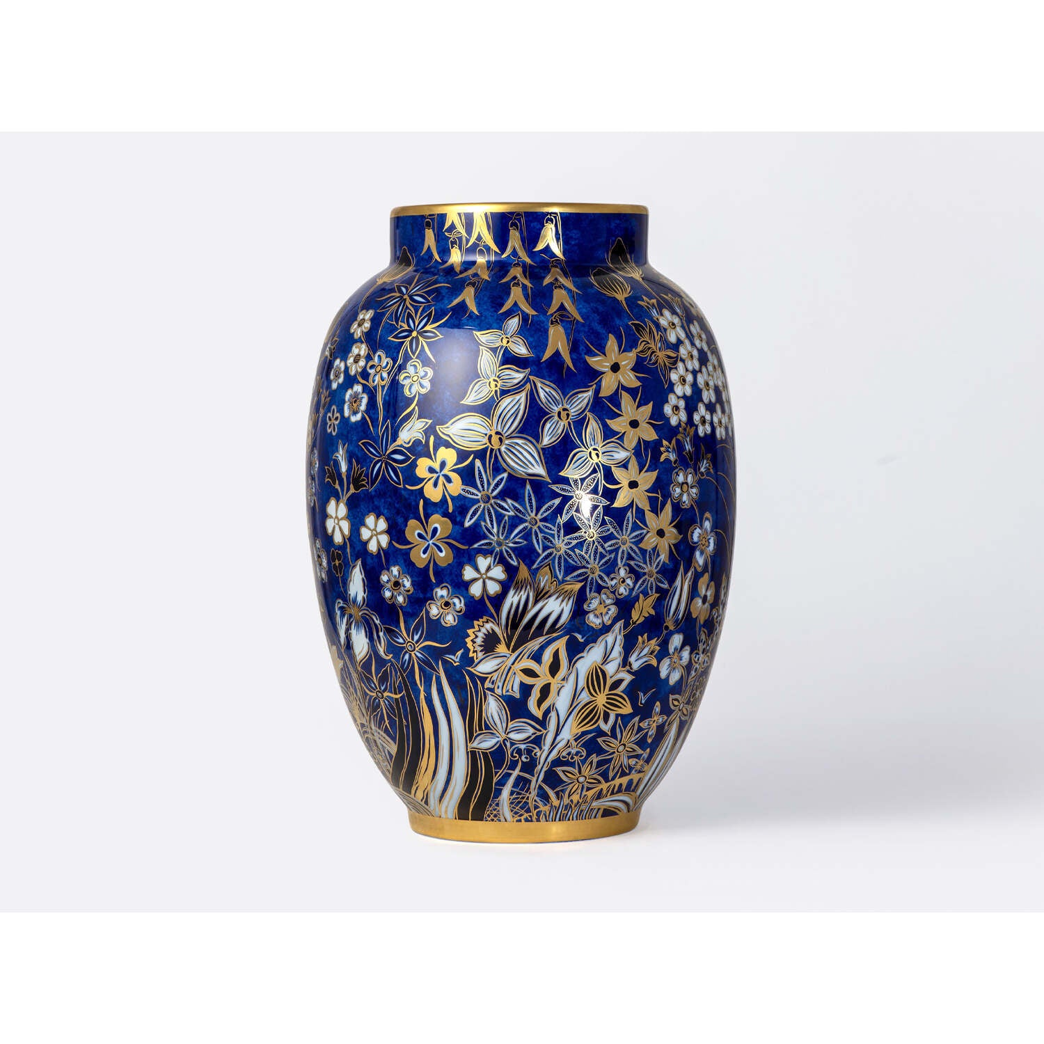 Bernardaud Large vase B H. 22.4", Limoges porcelain, Vases collection, on a white background