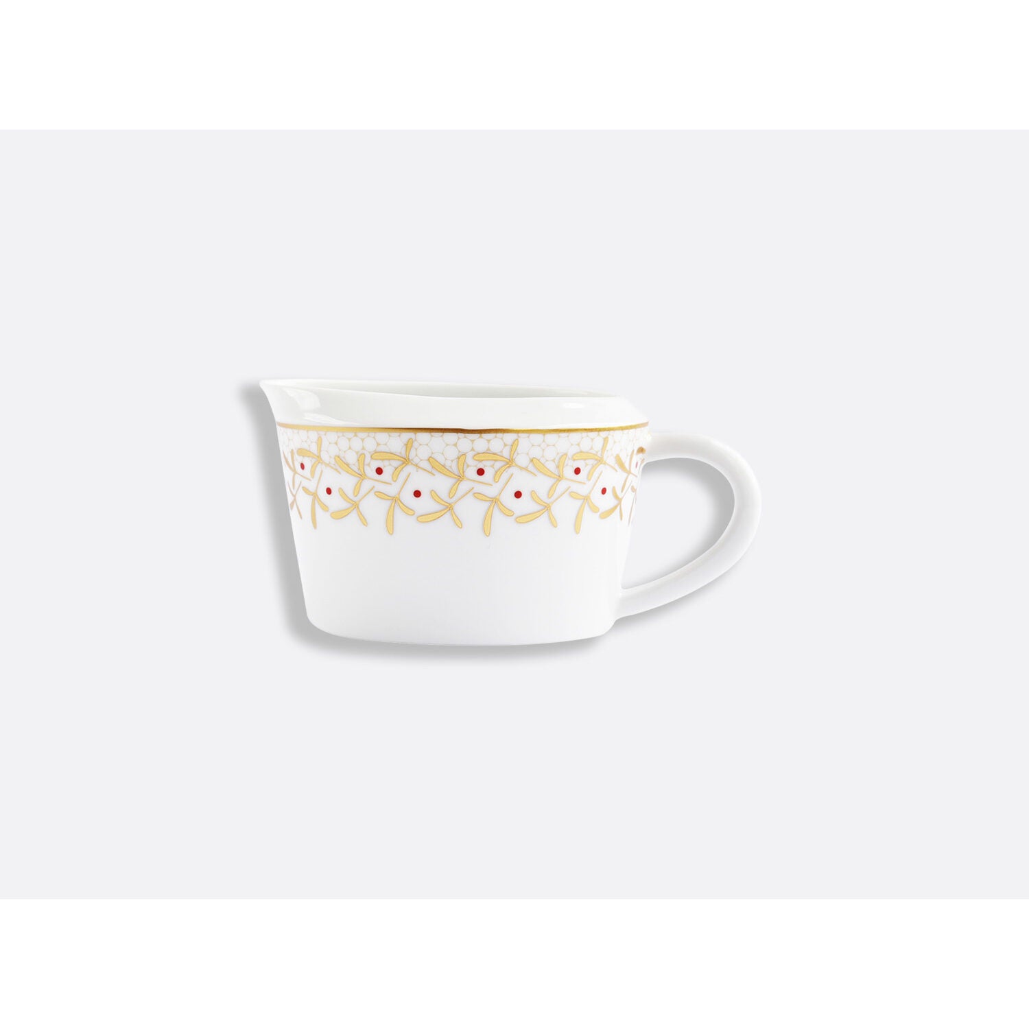 Bernardaud Gravy boat 10 oz, Limoges porcelain, Noël collection, on a white background