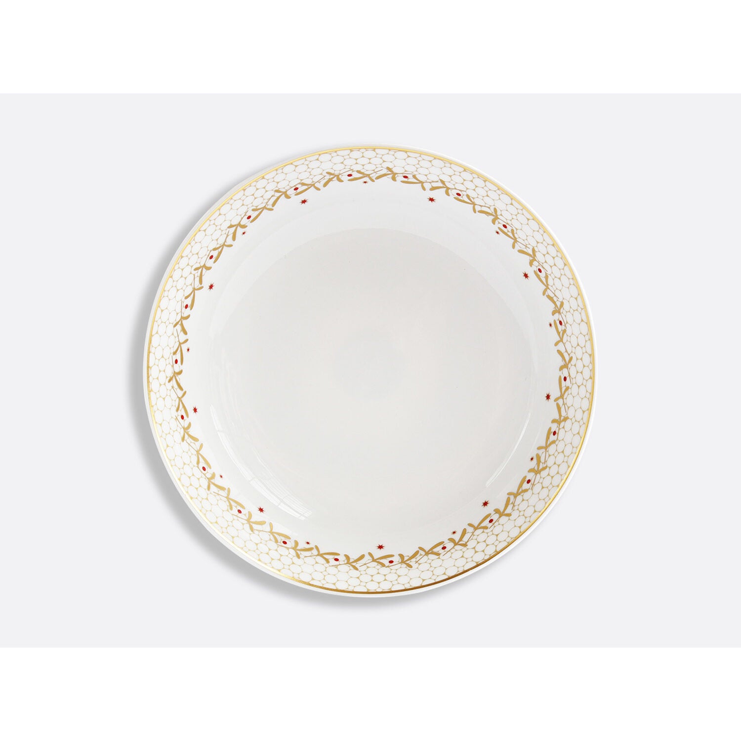 Bernardaud Open vegetable dish 9.5", Limoges porcelain, Noël collection, on a white background