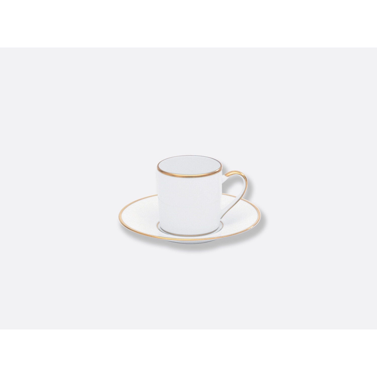 Bernardaud Espresso cup and saucer gift box - 3 Oz, Limoges porcelain, Palmyre collection, detail view