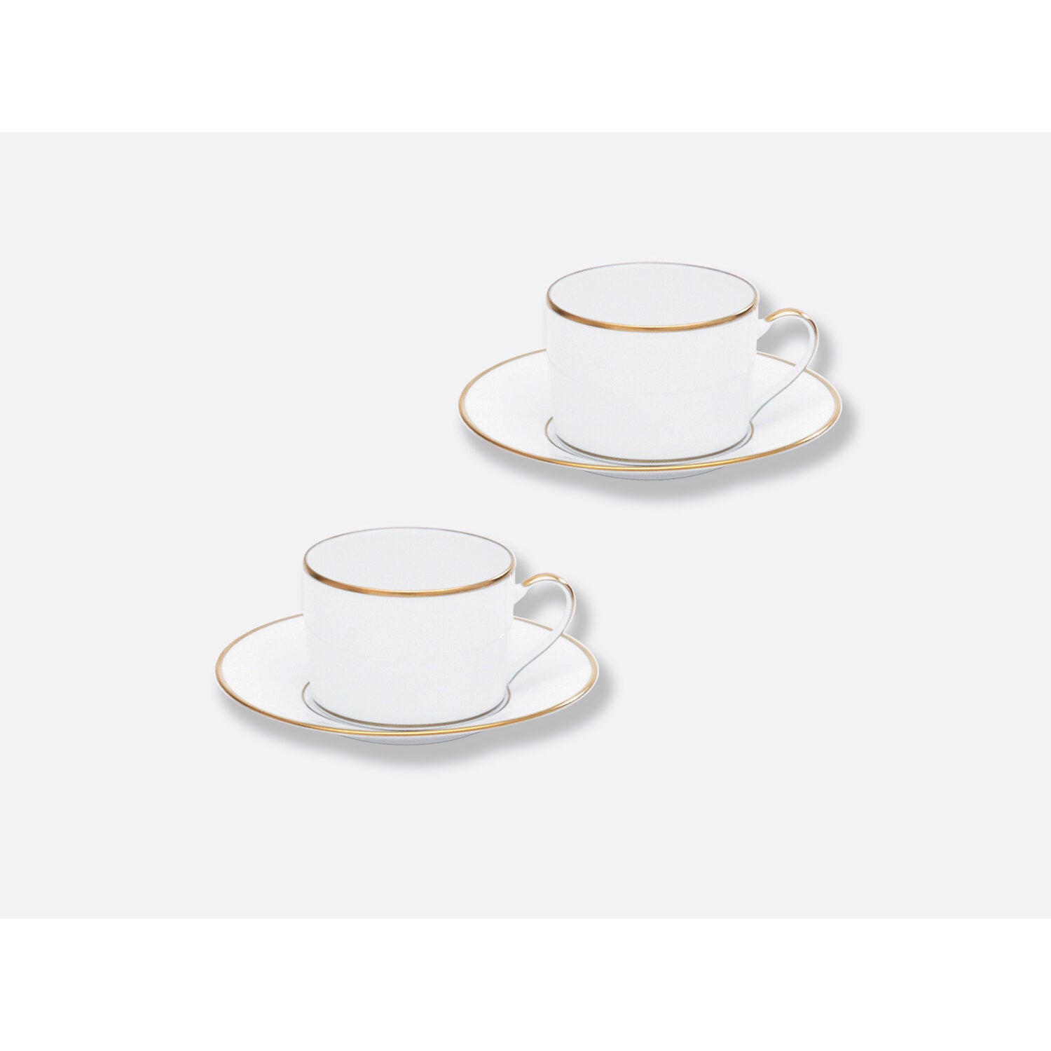 Bernardaud Tea cup and saucer gift box - 5 Oz, Limoges porcelain, Palmyre collection, detail view