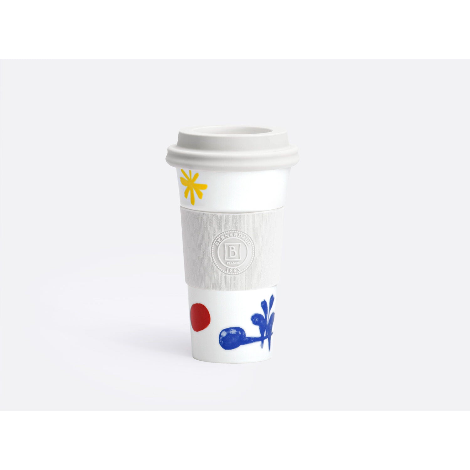 Bernardaud Nomad mug 16 oz Parler Seul, Limoges porcelain, Parler Seul - Joan Miró collection, on a white background