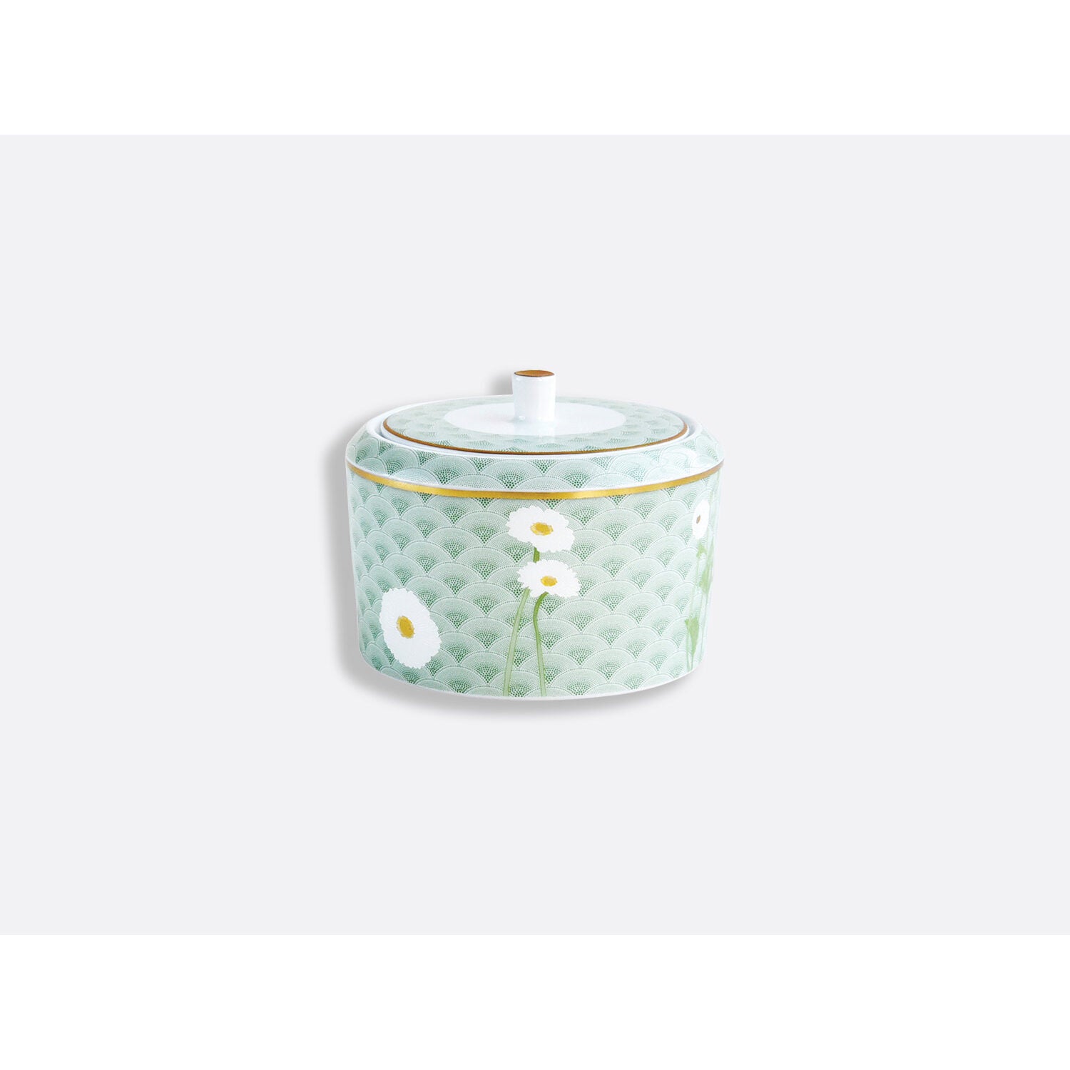 Bernardaud Sugar bowl 5 oz, Limoges porcelain, Praiana collection, on a white background