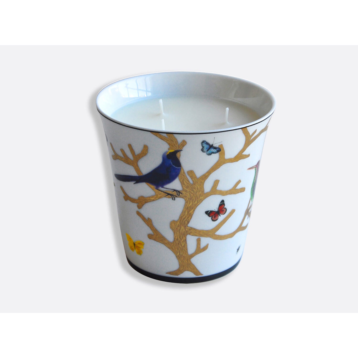 Bernardaud Large candle tumbler 5.9" + "Rue des Archives" candle home fragrance 950 gr, Limoges porcelain, Scented Candle Tumblers collection, detail view