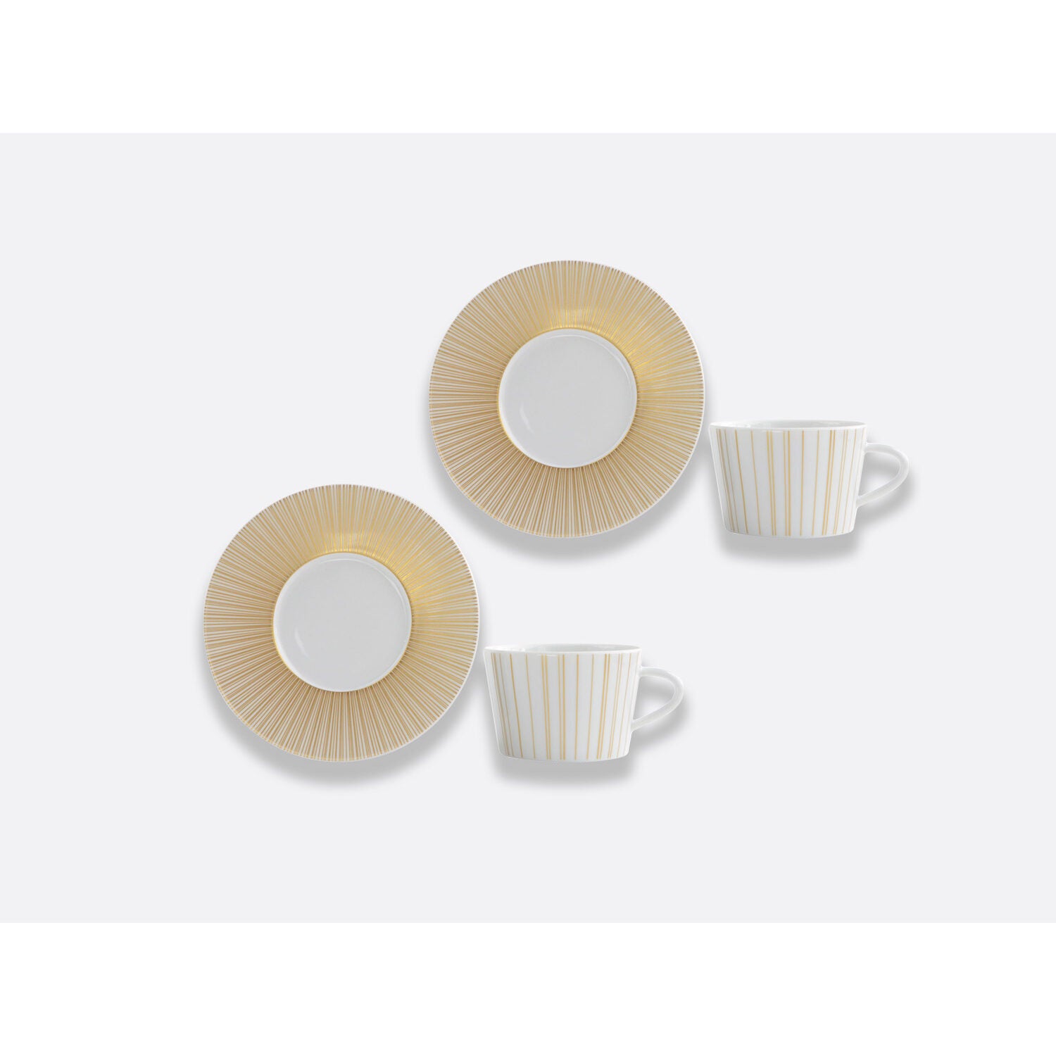 Bernardaud Tea cup and saucer gift box - 7 oz, Limoges porcelain, Sol collection, detail view