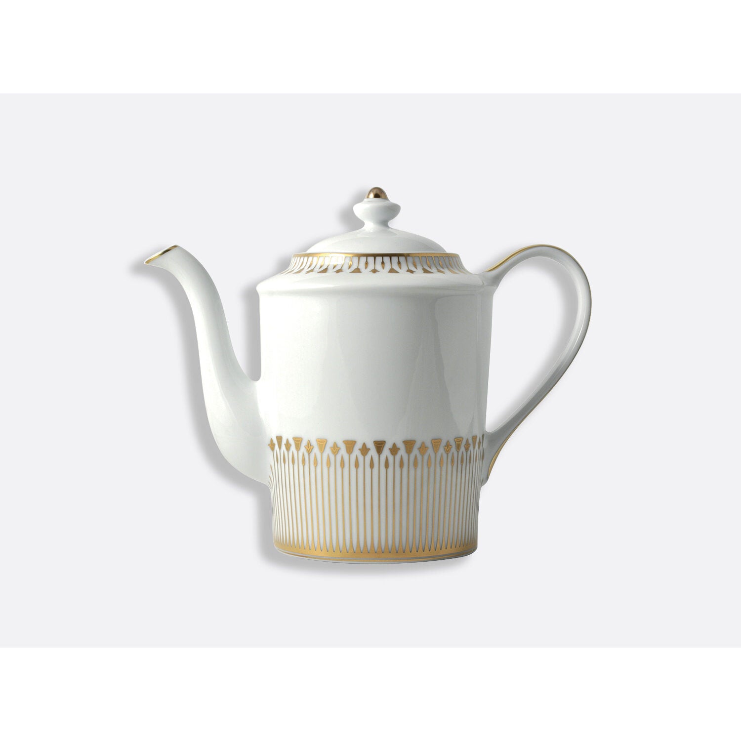 Bernardaud Coffee pot 12 cups 34 oz, Limoges porcelain, Soleil Levant collection, on a white background