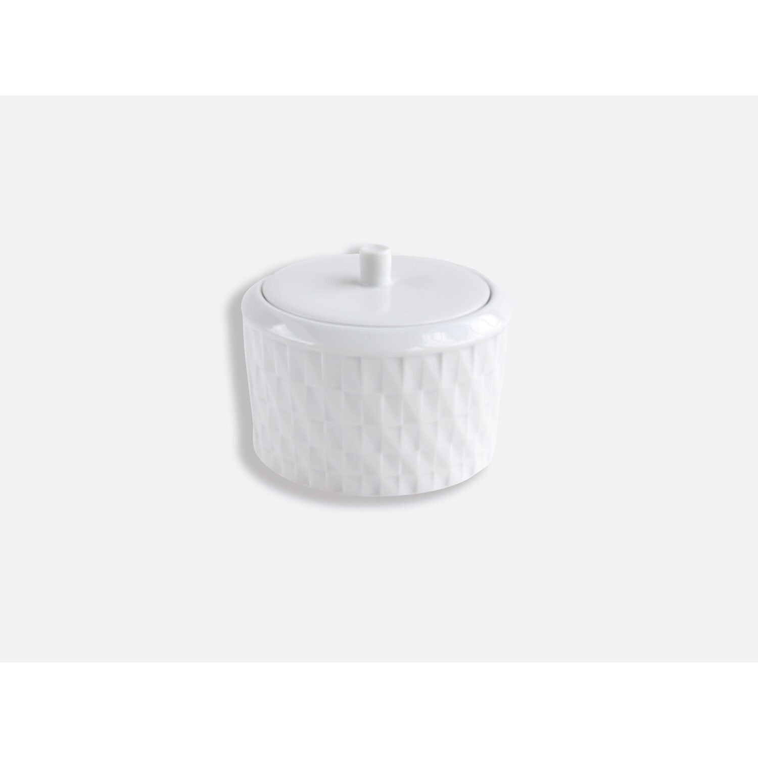 Bernardaud Sugar bowl 5 oz Twist, Limoges porcelain, on a white background