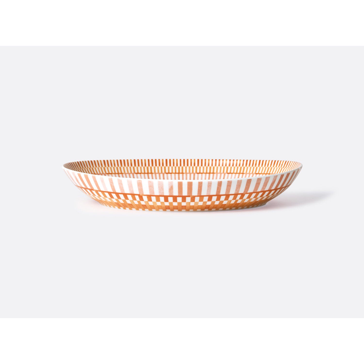 Bernardaud Coupe oval platter 16" x 11.4", Limoges porcelain, Terra Rosa collection, detail view