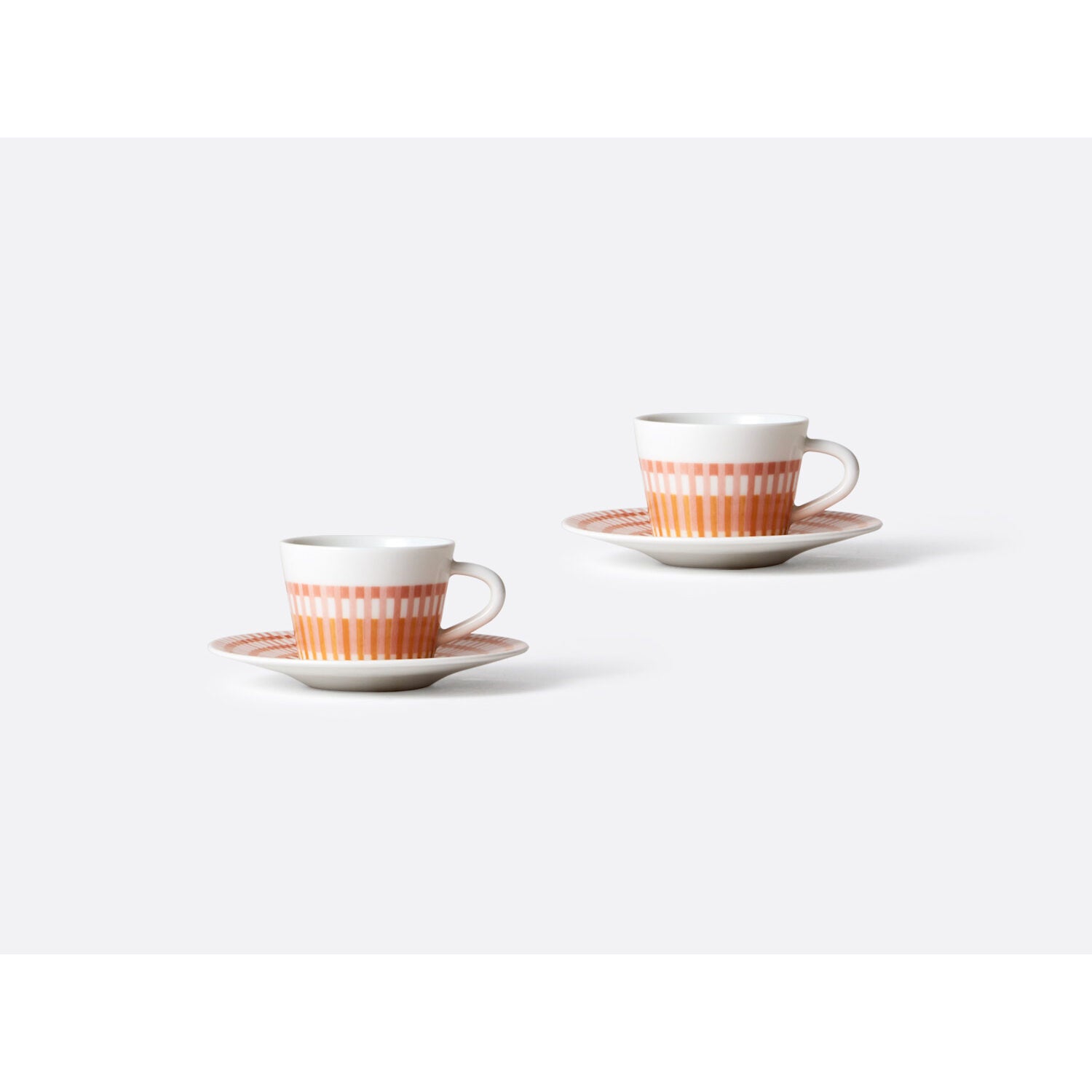 Bernardaud Espresso cup and saucer gift box 2.1 oz, Limoges porcelain, Terra Rosa collection, detail view