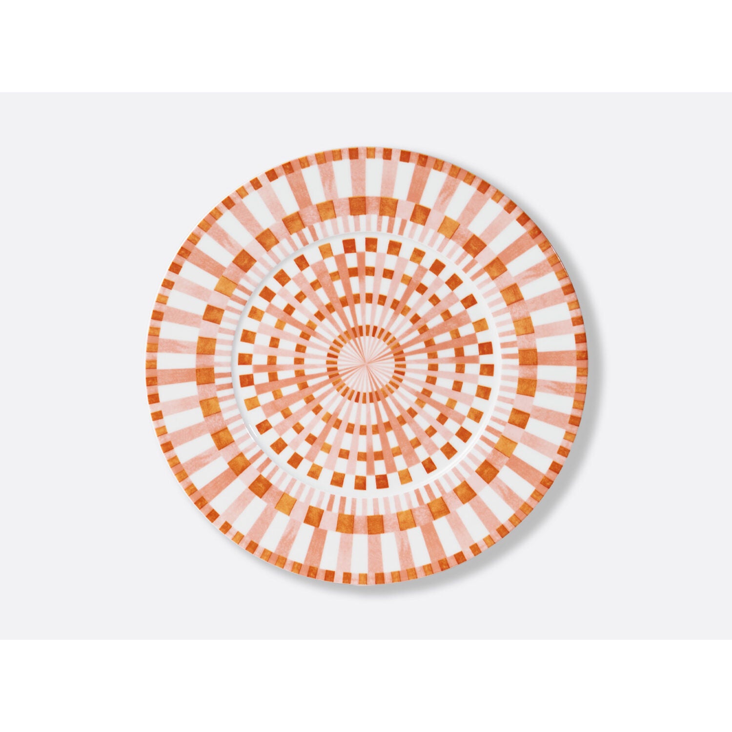 Bernardaud Service plate 11.4", Limoges porcelain, Terra Rosa collection, on a white background