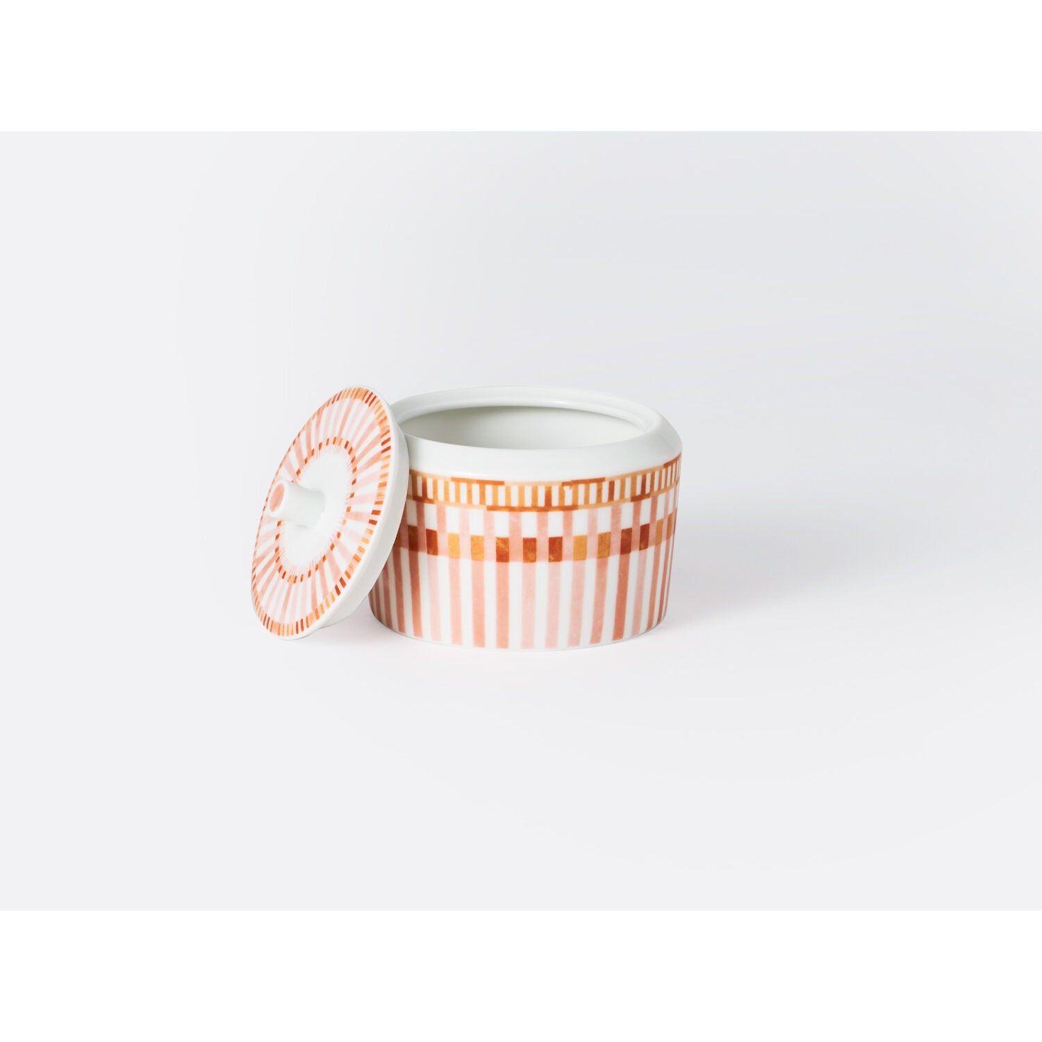 Bernardaud Sugar bowl 6.8 oz, Limoges porcelain, Terra Rosa collection, detail view