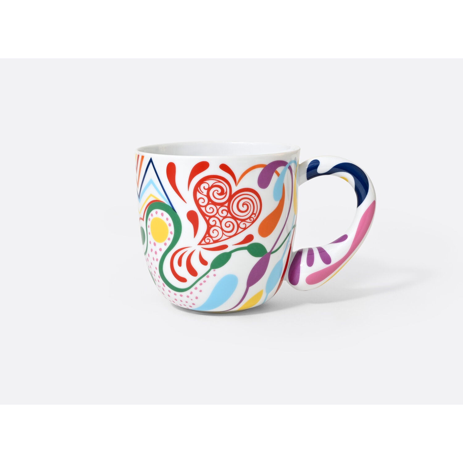 Bernardaud Mug 12 oz, Limoges porcelain, Thé Dansant collection, on a white background
