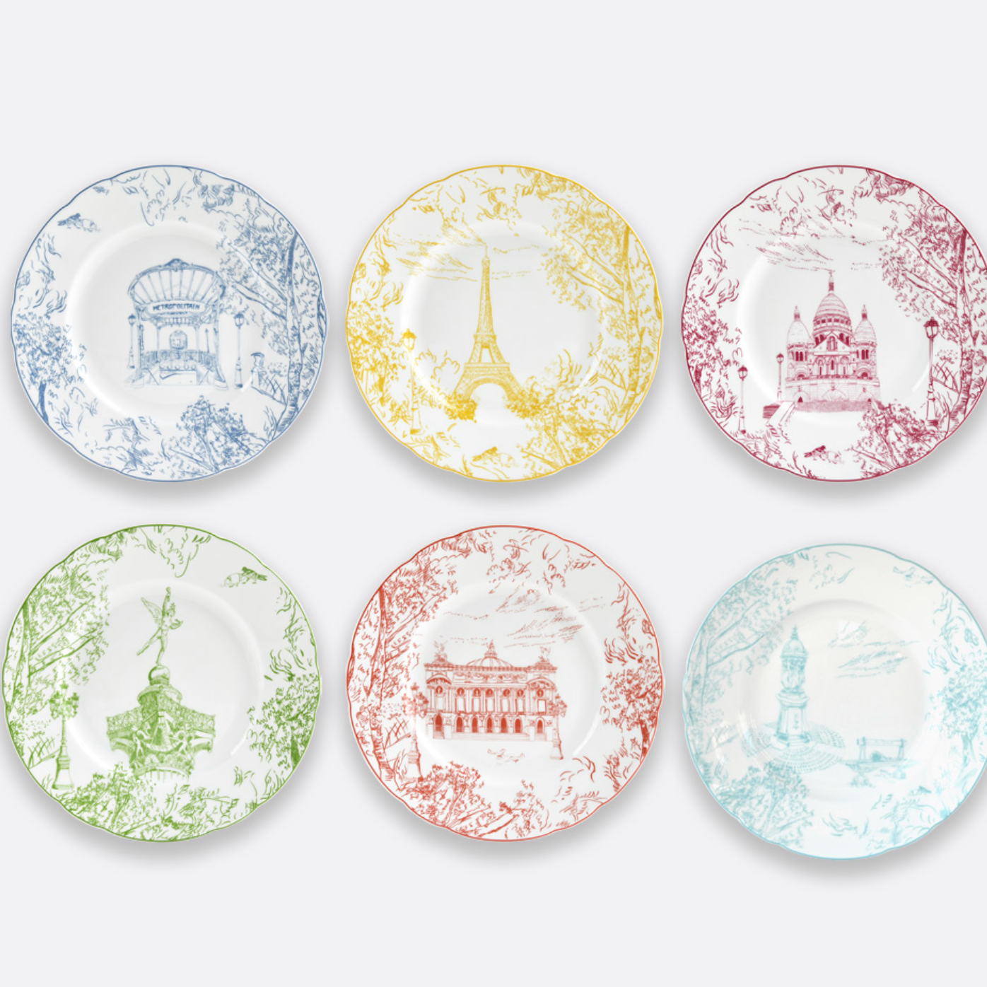bernardaud-tout-paris-assorted-salad-plates-1980-2993-paris-tableware