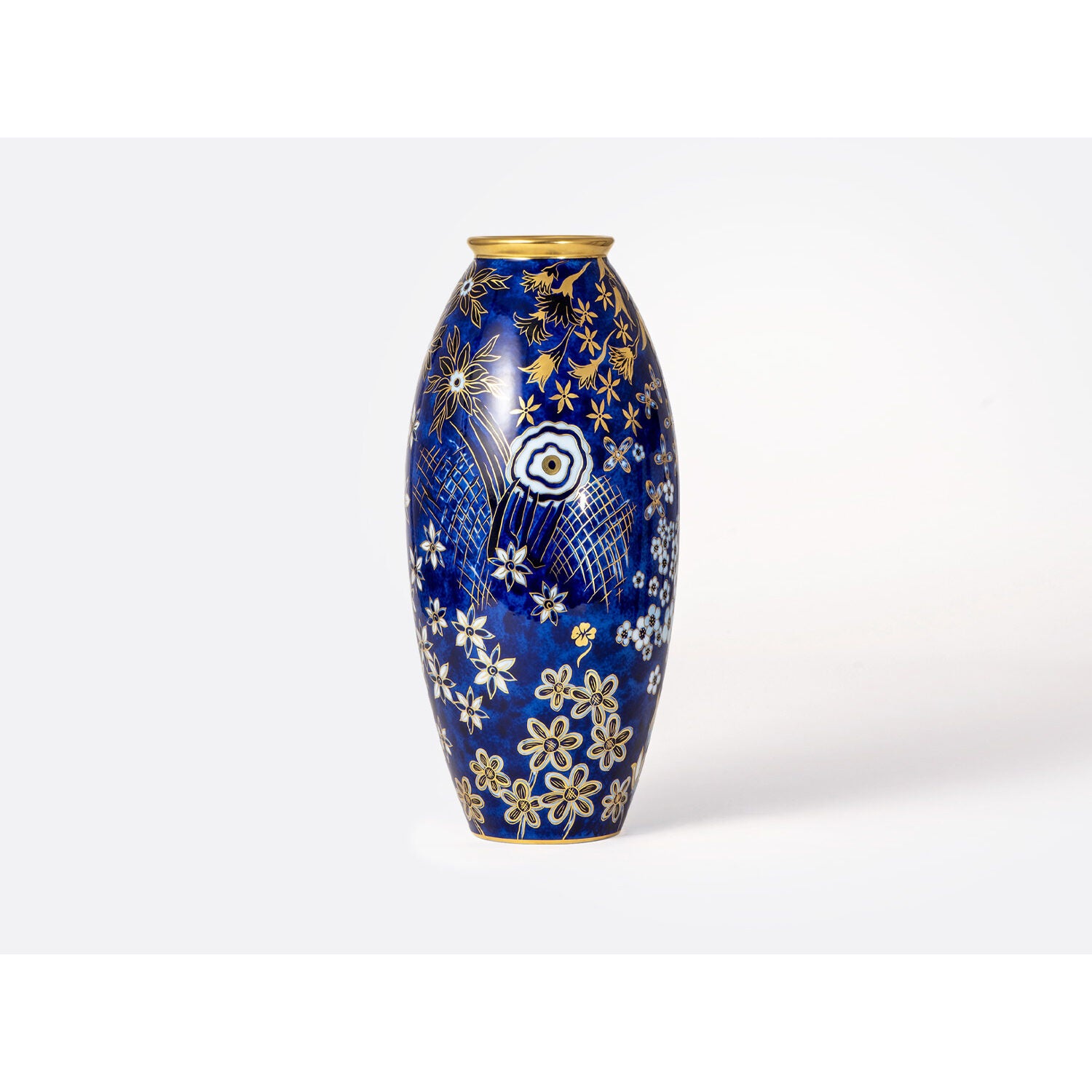 Bernardaud Vase H. 12.6", Limoges porcelain, Vases collection, on a white background