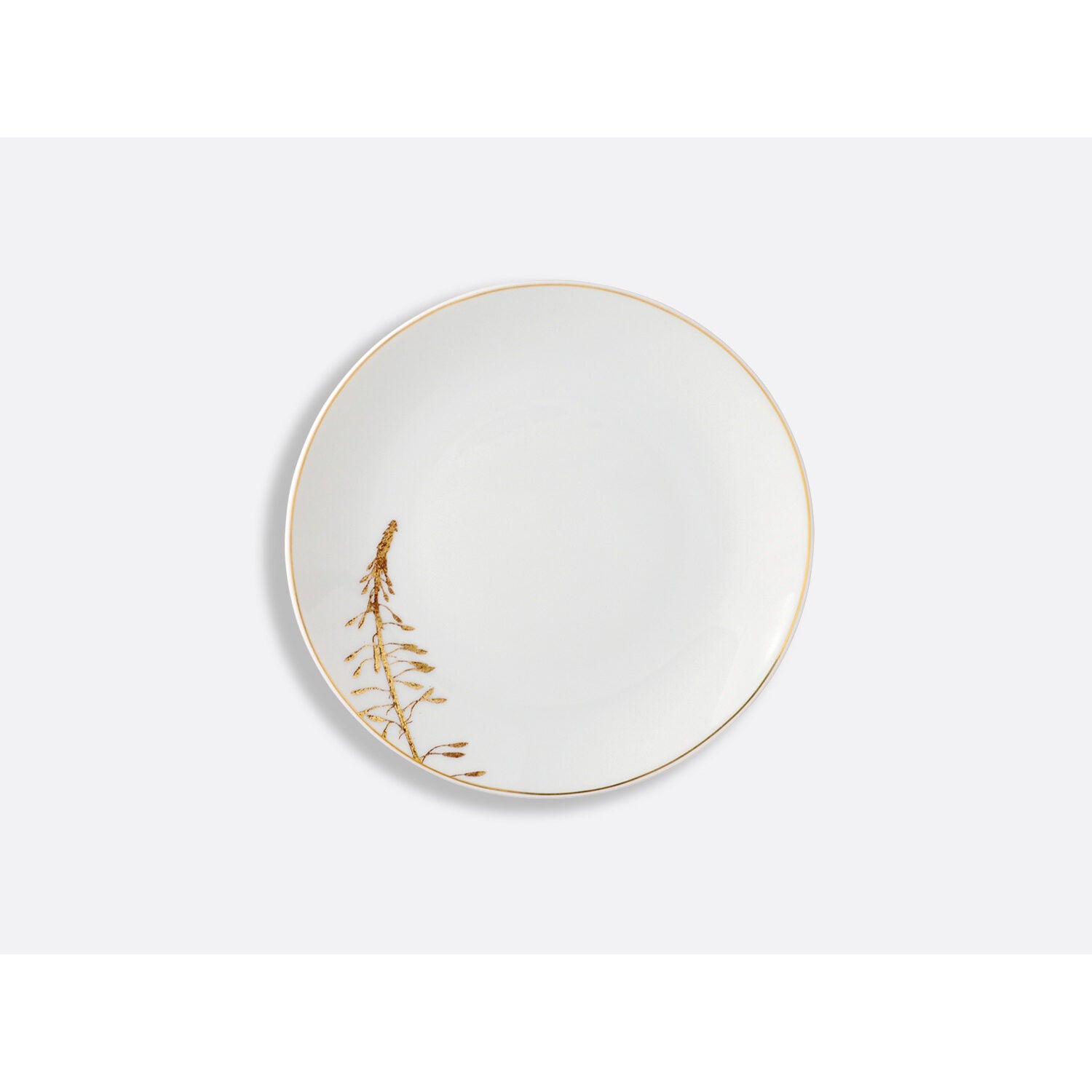 Bernardaud Bread and butter plate 6.3", Limoges porcelain, Végétal Or collection, on a white background