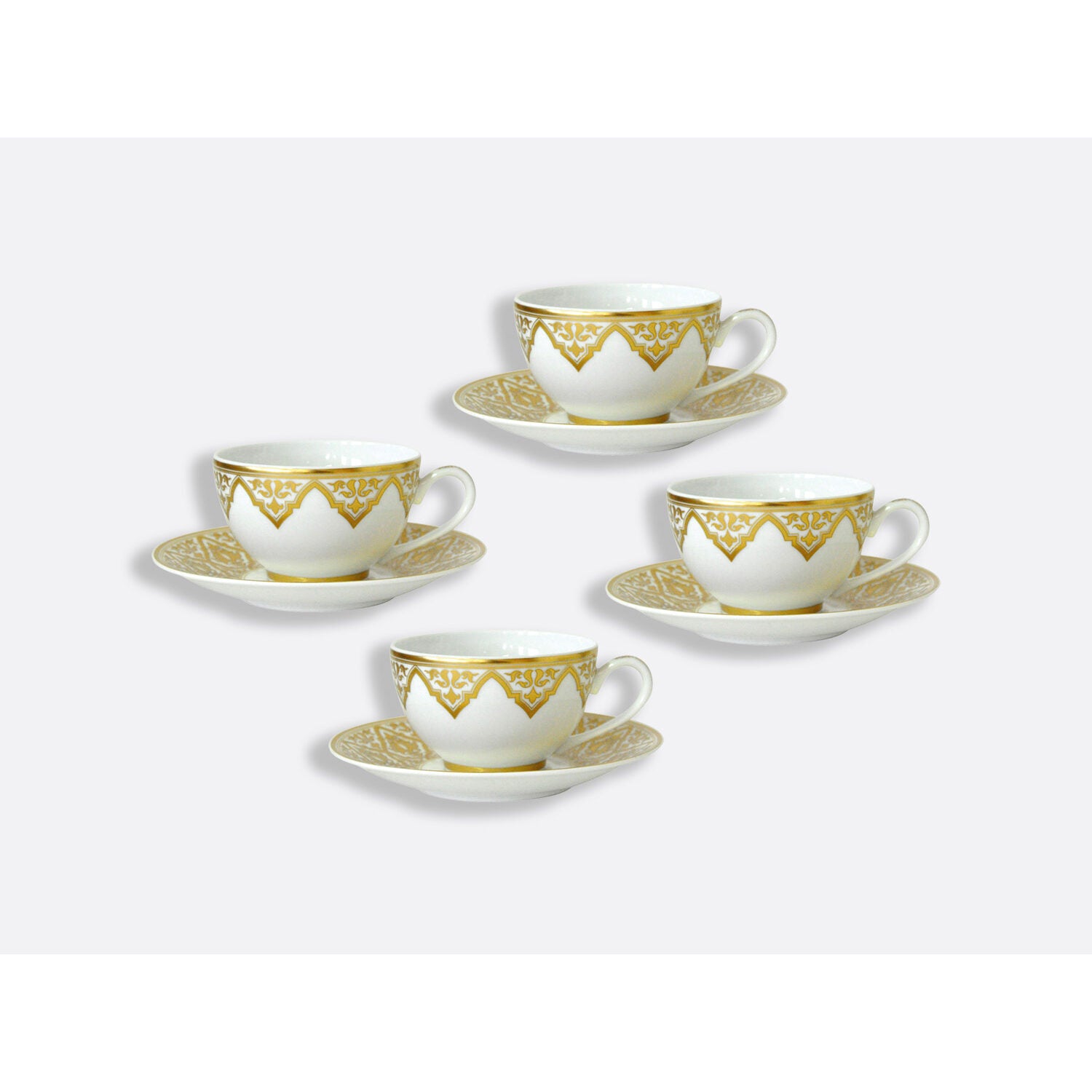 Bernardaud Tea cup and saucer gift box - 4.5 oz, Limoges porcelain, Venise collection, detail view