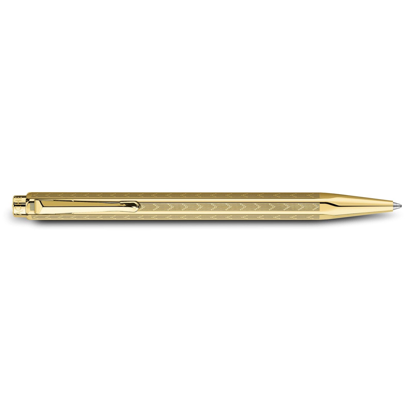 Caran d'Ache Ecridor Chevron Ballpoint Pen, Gilded — detail view 1