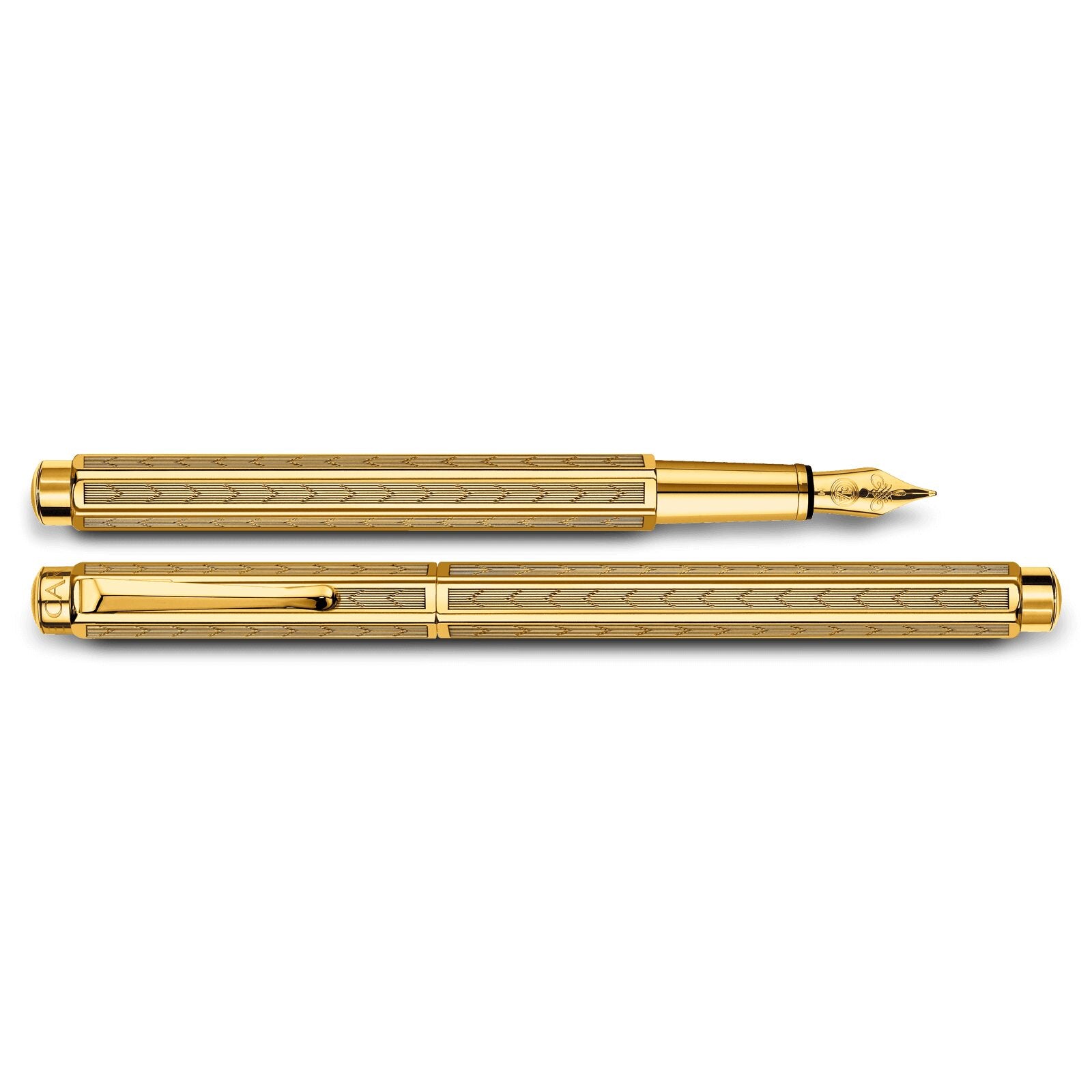Caran d'Ache Ecridor Chevron Fountain Pen, Gilded — detail view 1