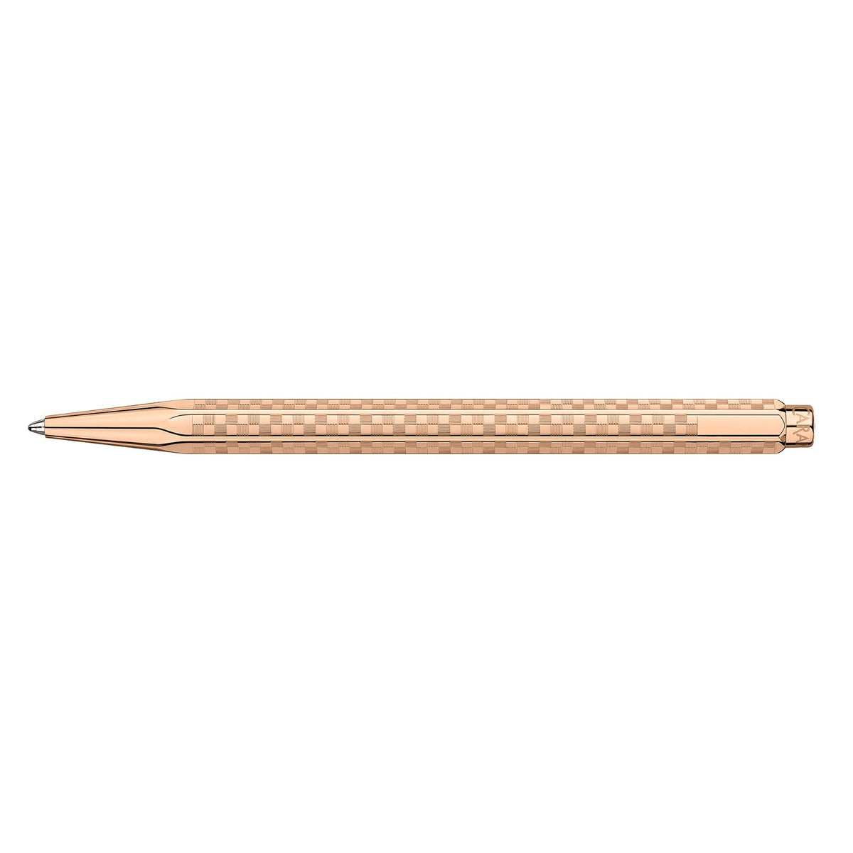 Caran d'Ache Ecridor Damier Ballpoint Pen, Rose Gold, detail view 2