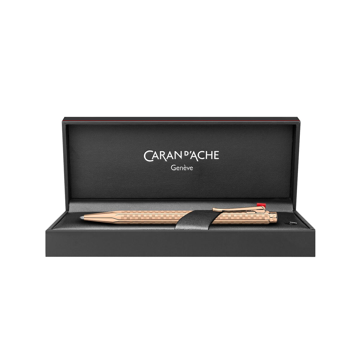 Caran d'Ache Ecridor Damier Ballpoint Pen, Rose Gold, detail view 3