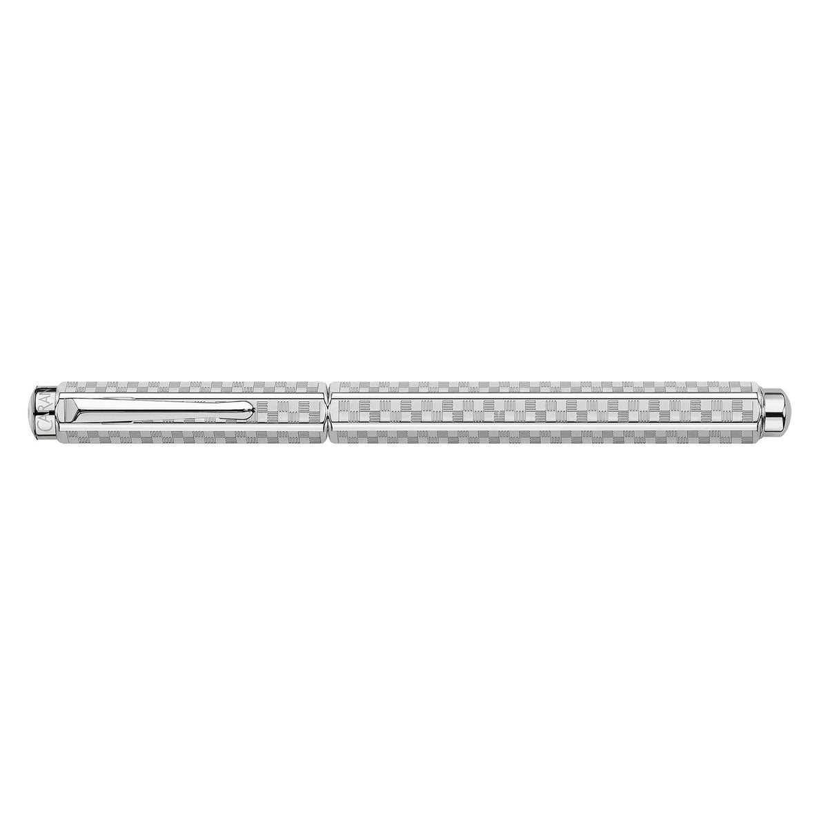 Caran d'Ache Ecridor Damier Roller Pen, Gray Silver, detail view 2