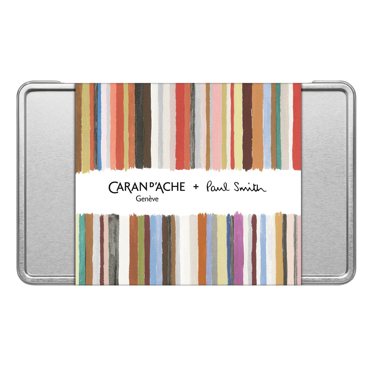 Caran d'Ache Ecridor Paul Smith Gray Silver Ballpoint Pen & Leather Case Set, detail view 5