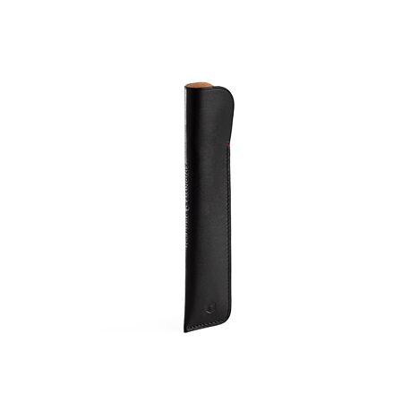 Caran d'Ache Leather Pen Case for 1 Pen, Black on a white background
