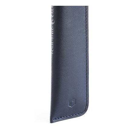 Caran d'Ache Leather Pen Case for 1 Pen, Night Blue — detail view 2