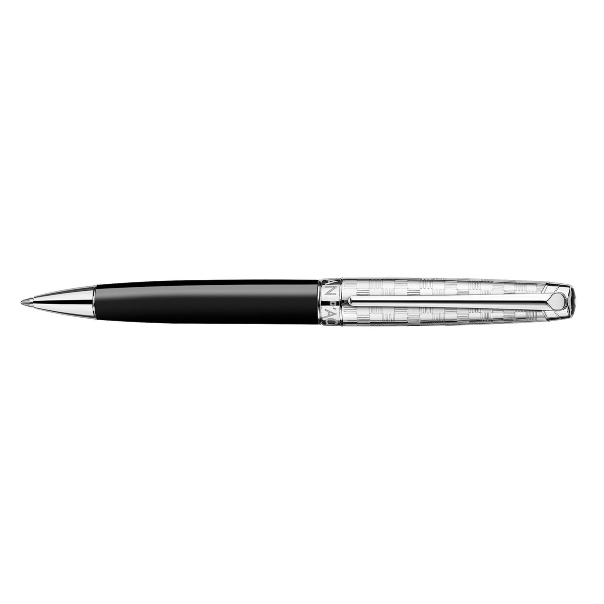 Caran d'Ache Léman Damier Ballpoint Pen & Leather Case Set, detail view 1