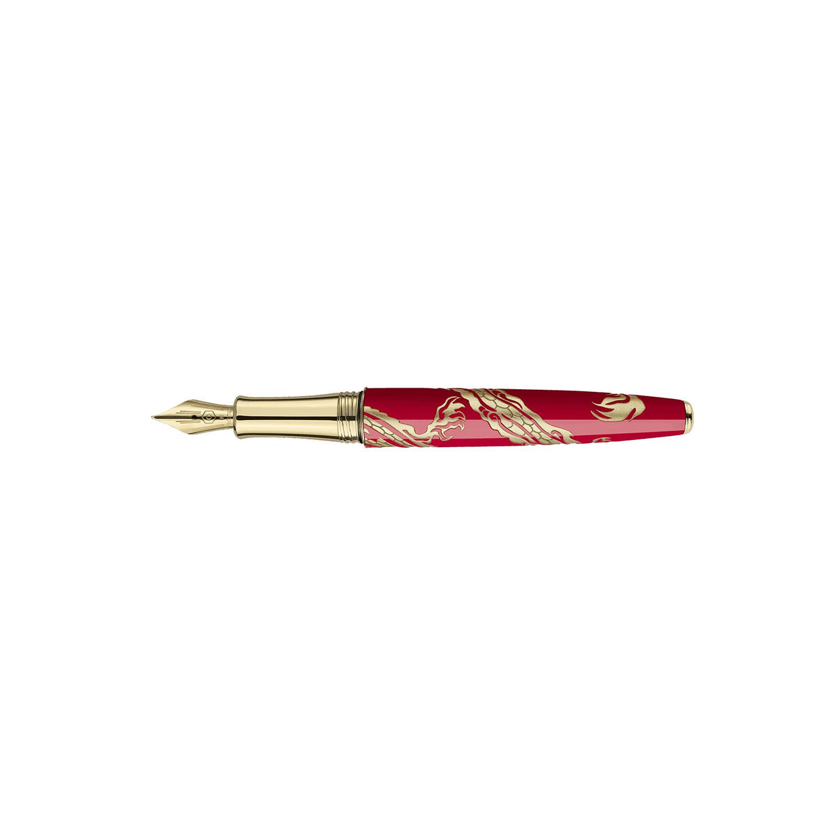 Caran d'Ache Red Dragon Fountain Pen, Limited Edition, detail view 1