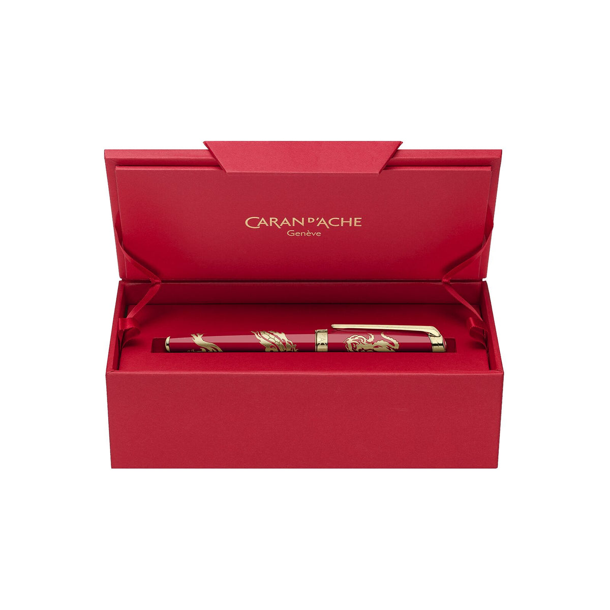Caran d'Ache Red Dragon Roller Pen, Limited Edition, detail view 4