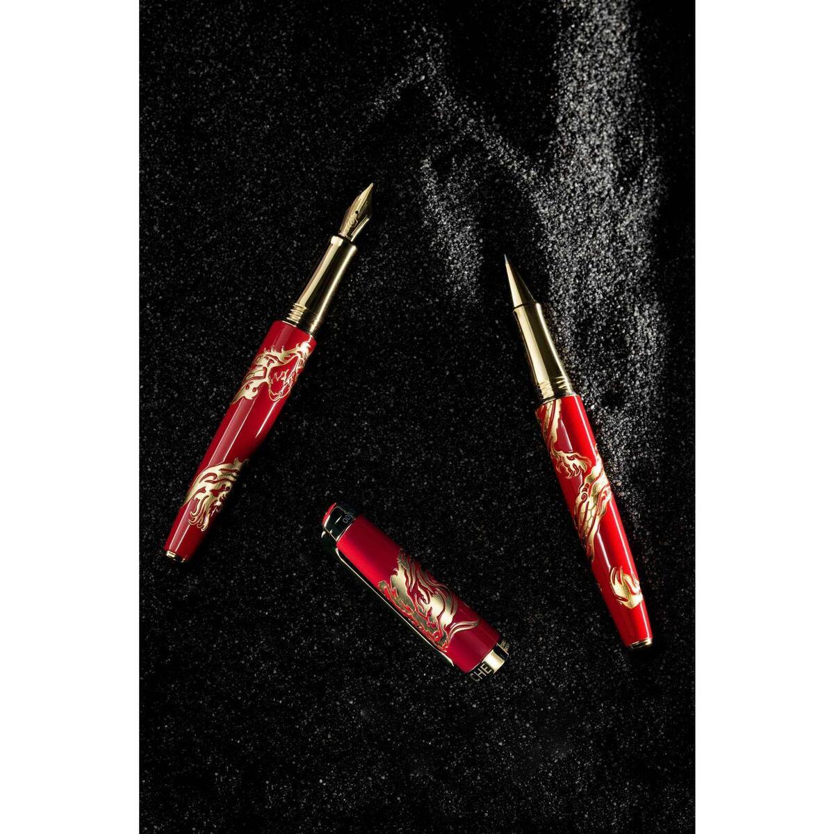 Caran d'Ache Red Dragon Roller Pen, Limited Edition, detail view 6