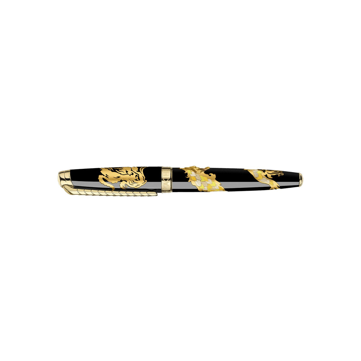 Caran d'Ache Straw Marquetry Dragon Roller Pen, Limited Edition, detail view 2