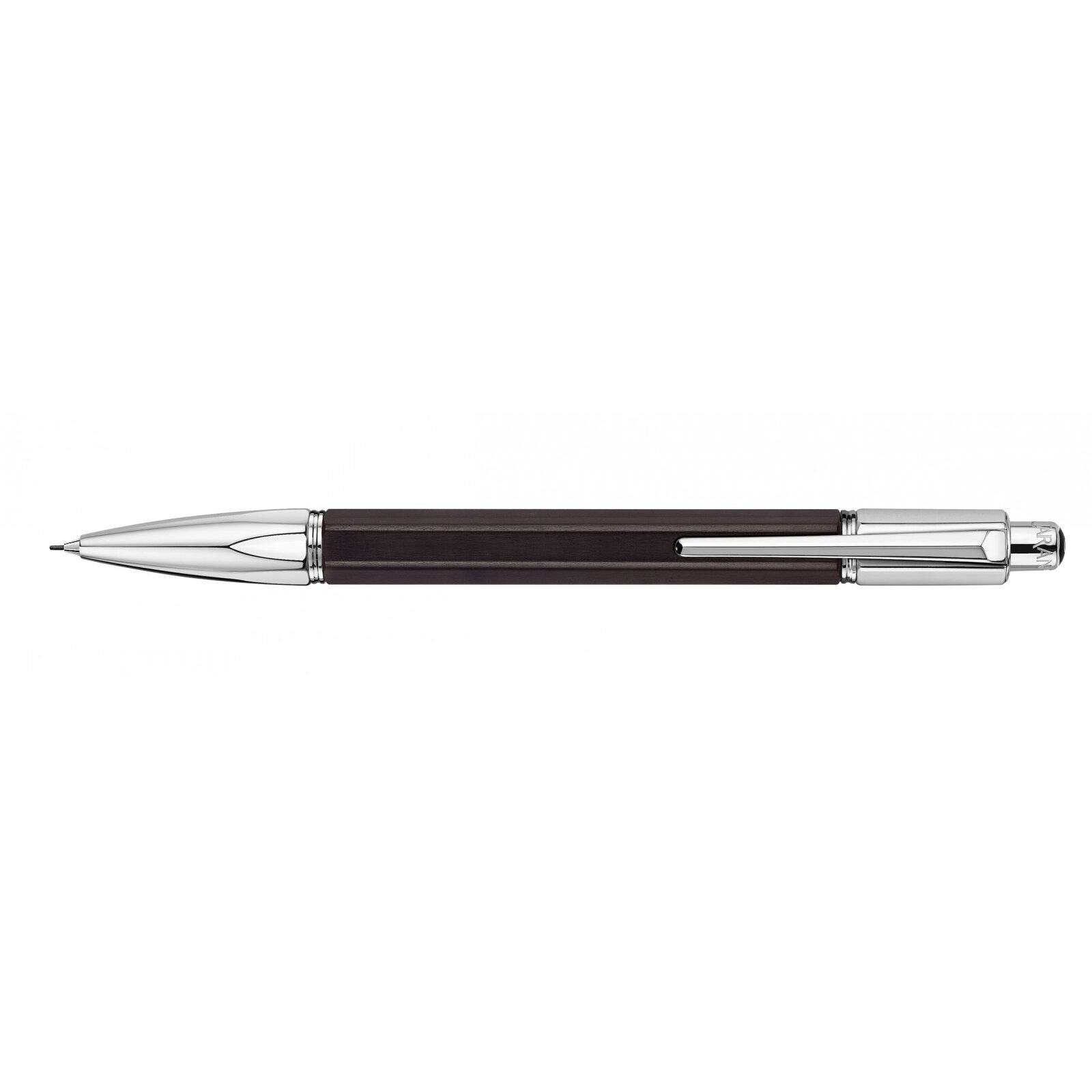 Caran d'Ache Varius Ebony Mechanical Pencil, Silver-Plated, Rhodium-Coated — detail view 1