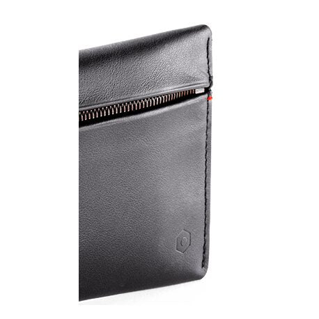 Caran d'Ache Zipped Leather Pen Case, Black — detail view 2