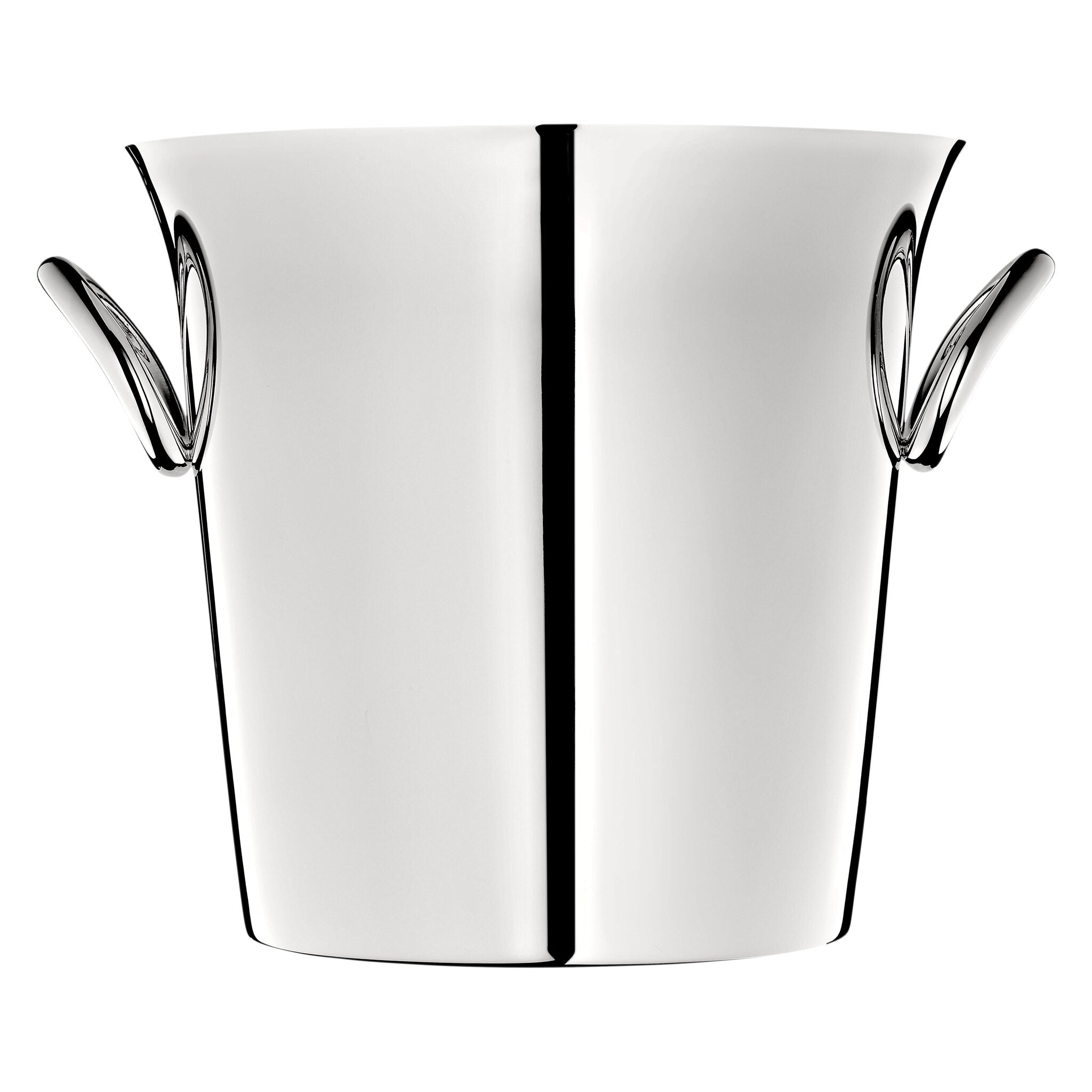 Christofle Vertigo Silver-Plated Champagne Cooler for Two Bottles in silver-plate on a white background