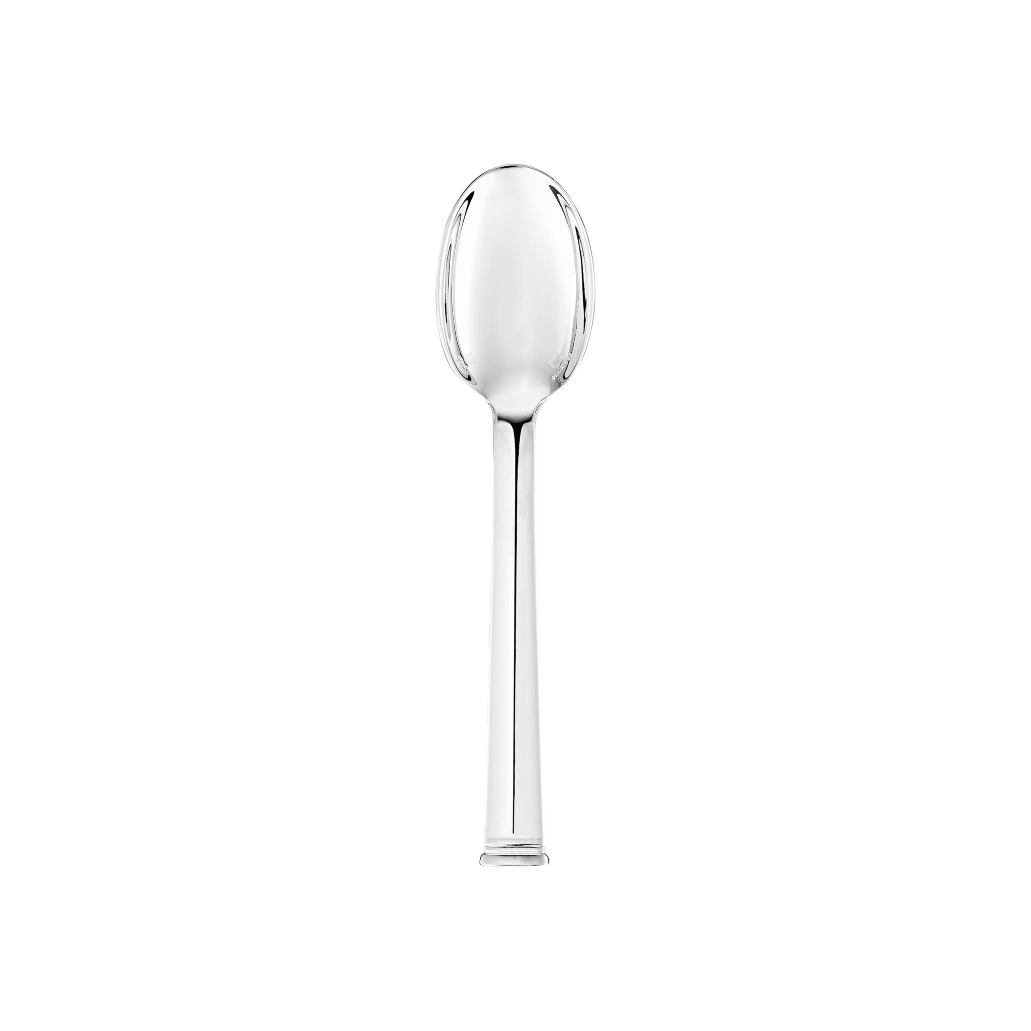 Christofle Commodore Silver-Plated Coffee Spoon in silver-plate on a white background
