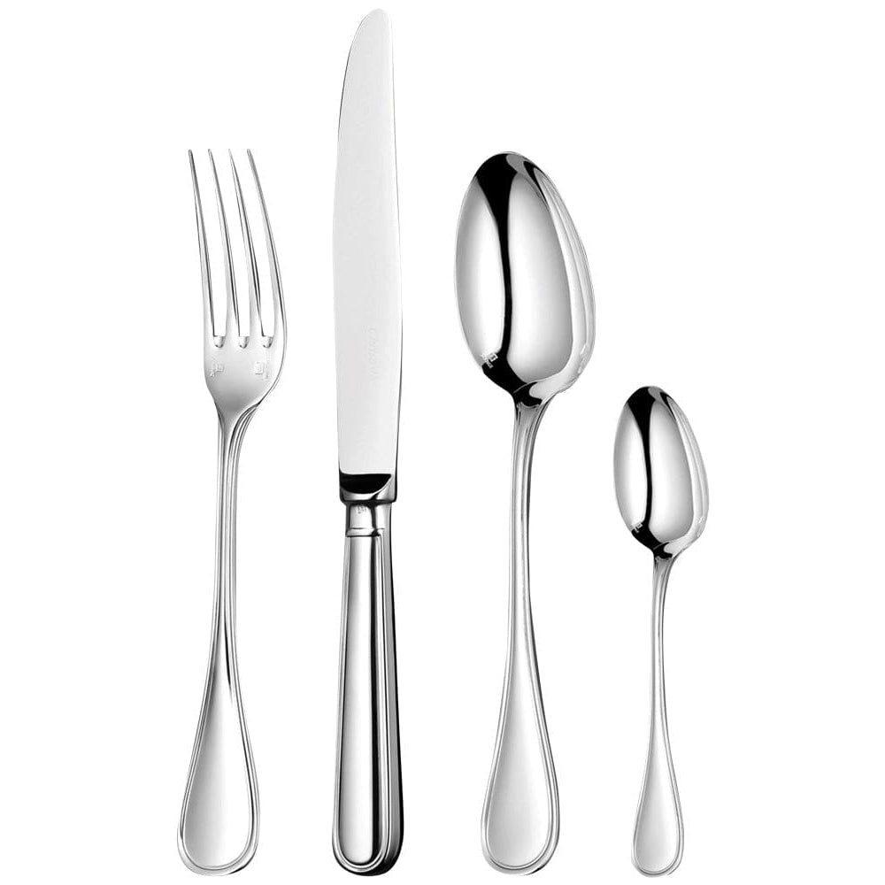 Christofle Albi Acier dinner fork, dinner knife, tablespoon and after dinner teaspoon