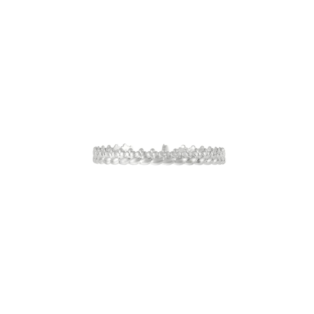 Christofle Babylone Sterling Silver Hoop Earrings on a white background
