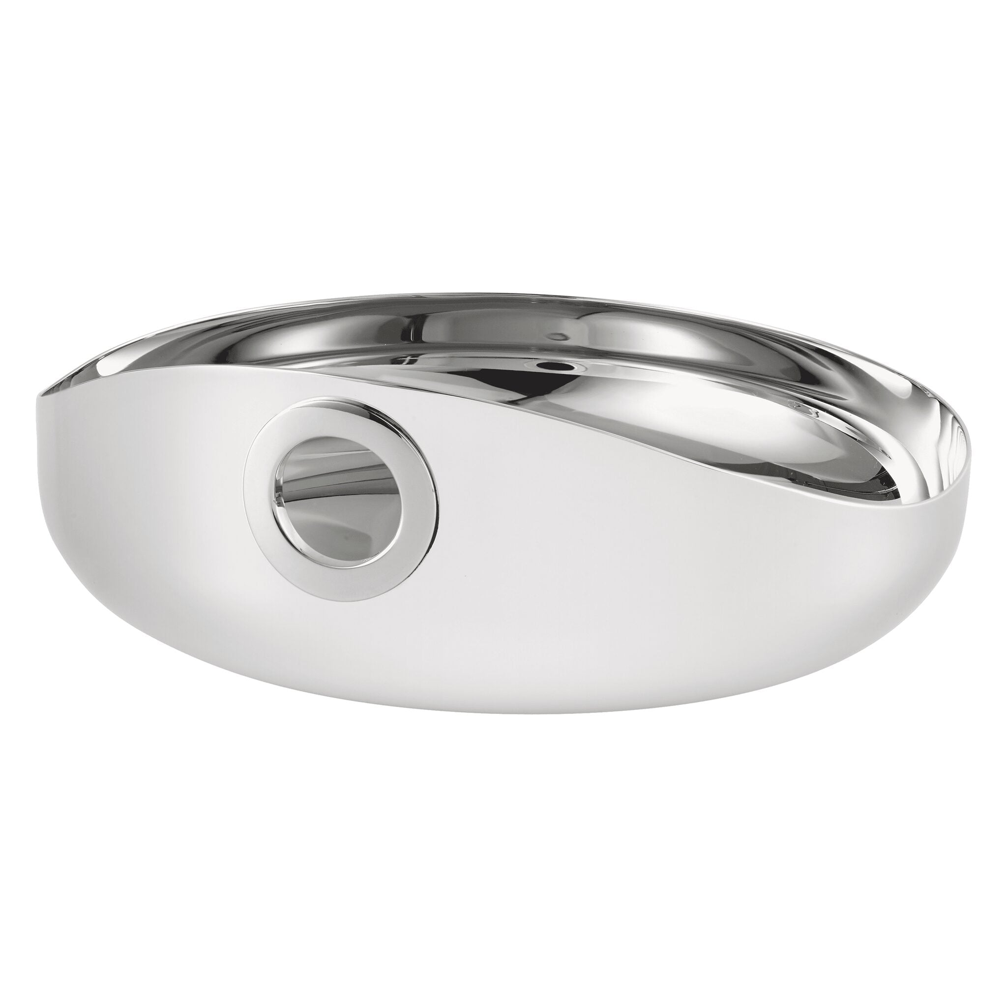 Christofle Oh de Christofle Large Stainless Steel Bowl in stainless steel on a white background