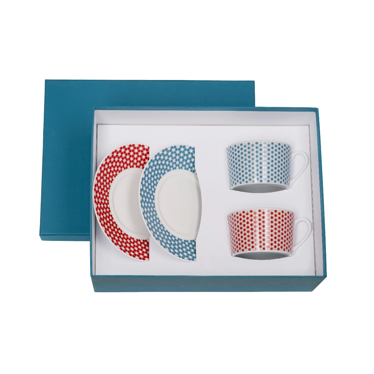 Christofle Madison 6 Porcelain Breakfast Cup & Saucer, Set of 2 in porcelain on a white background