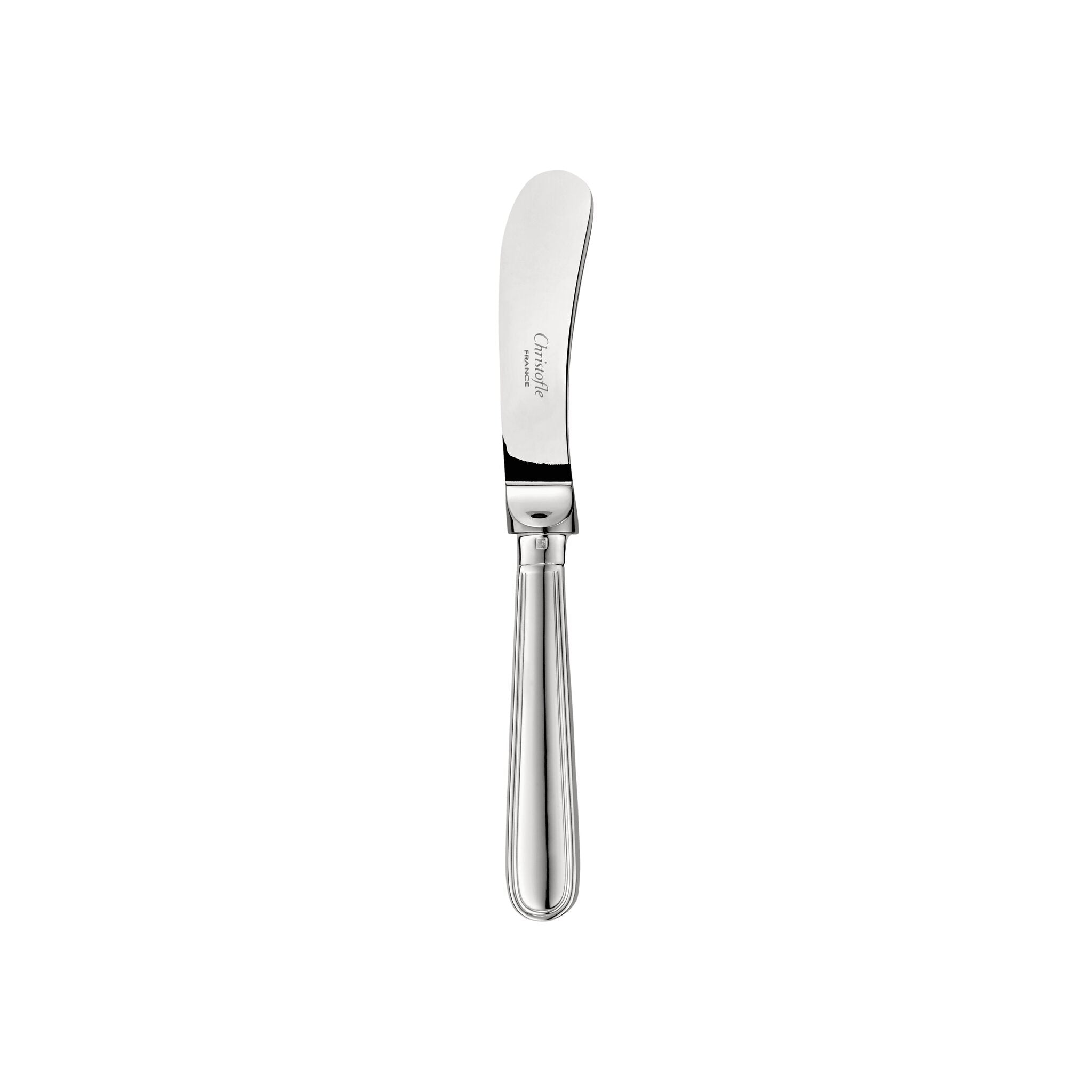 Christofle Albi Silver-Plated Butter Knife in silver-plate on a white background