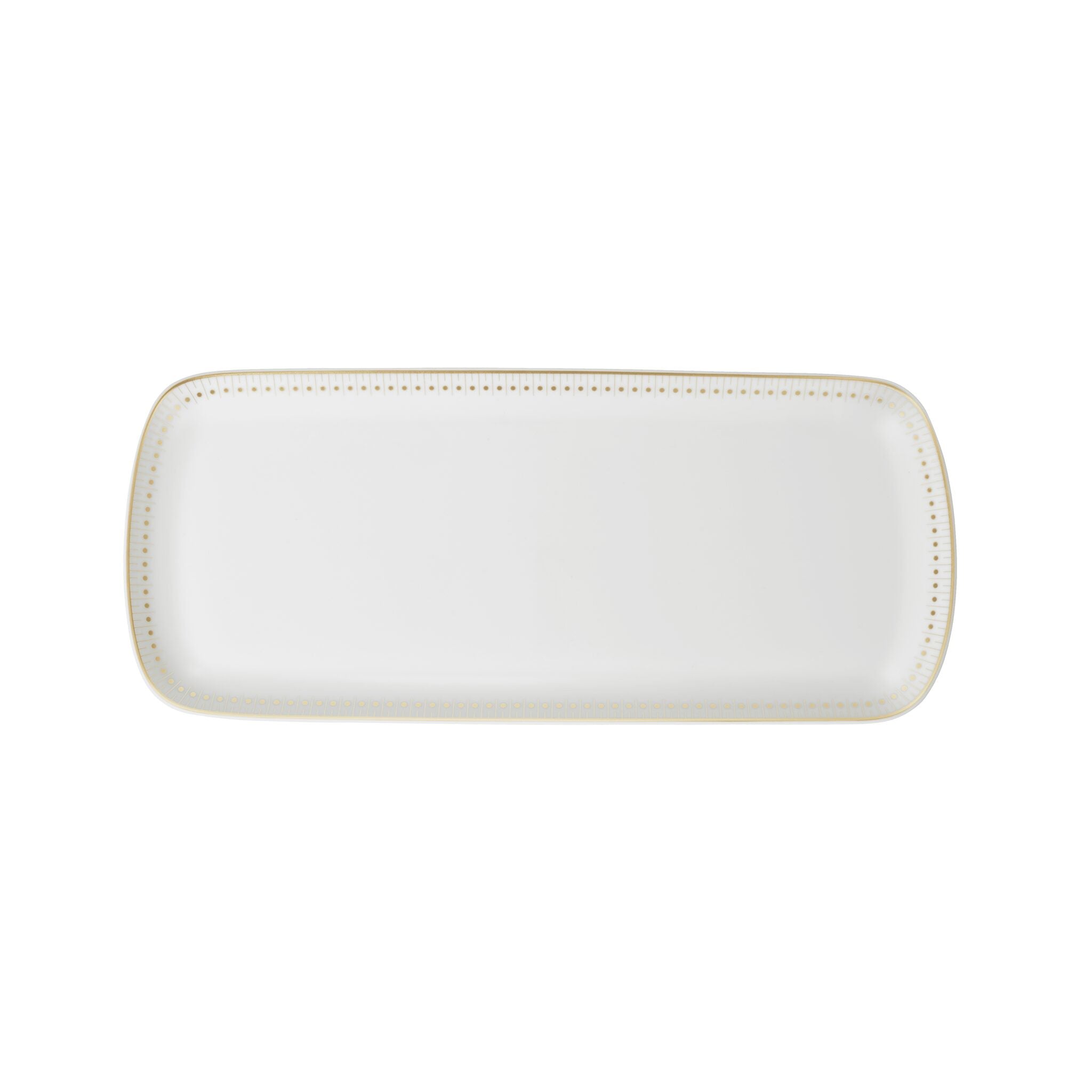 Christofle Malmaison Gold Finish Porcelain Cake Platter - 15 X 6 in — additional view