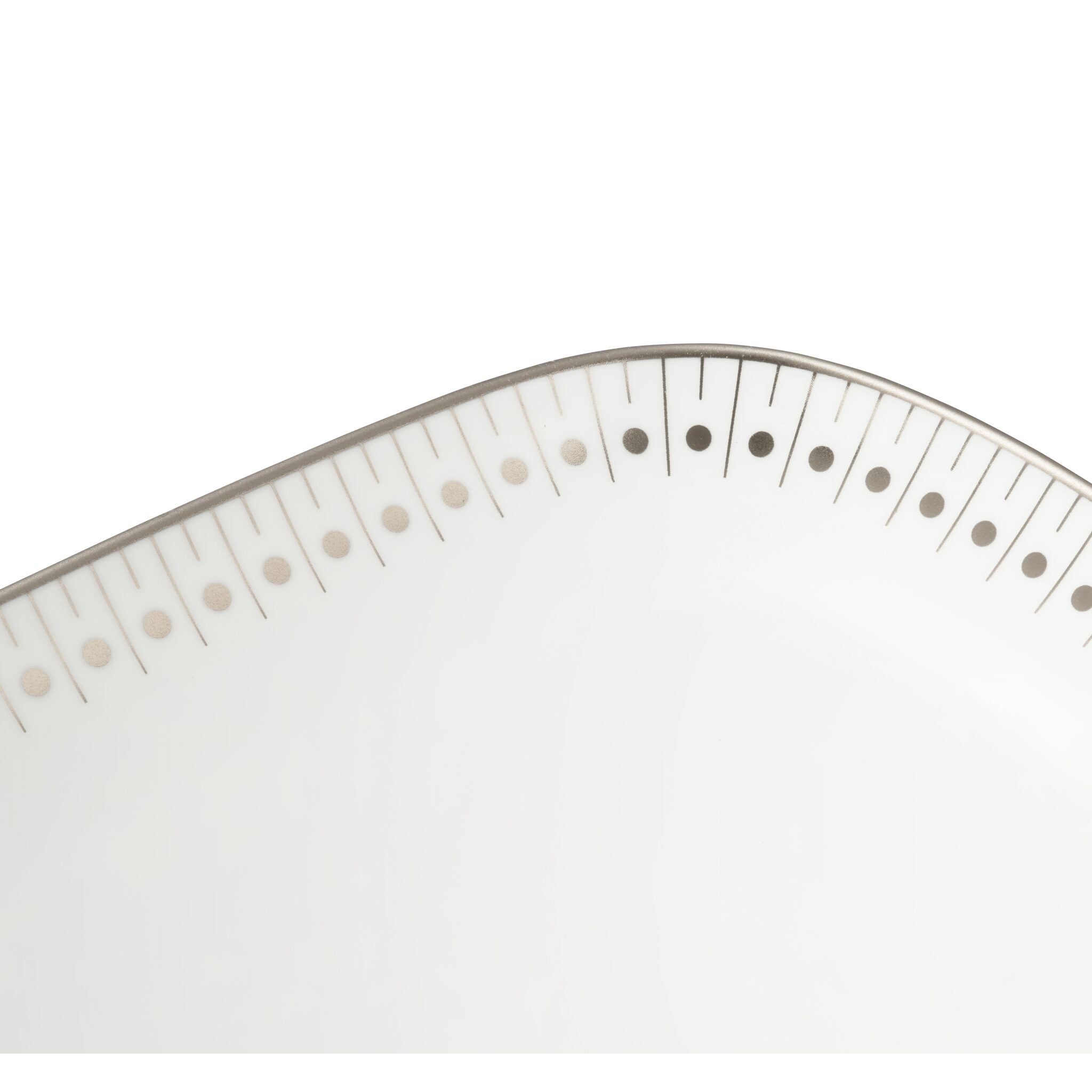 Christofle Malmaison Platinum Finish Porcelain Cake Platter - 15 X 6 in — additional view