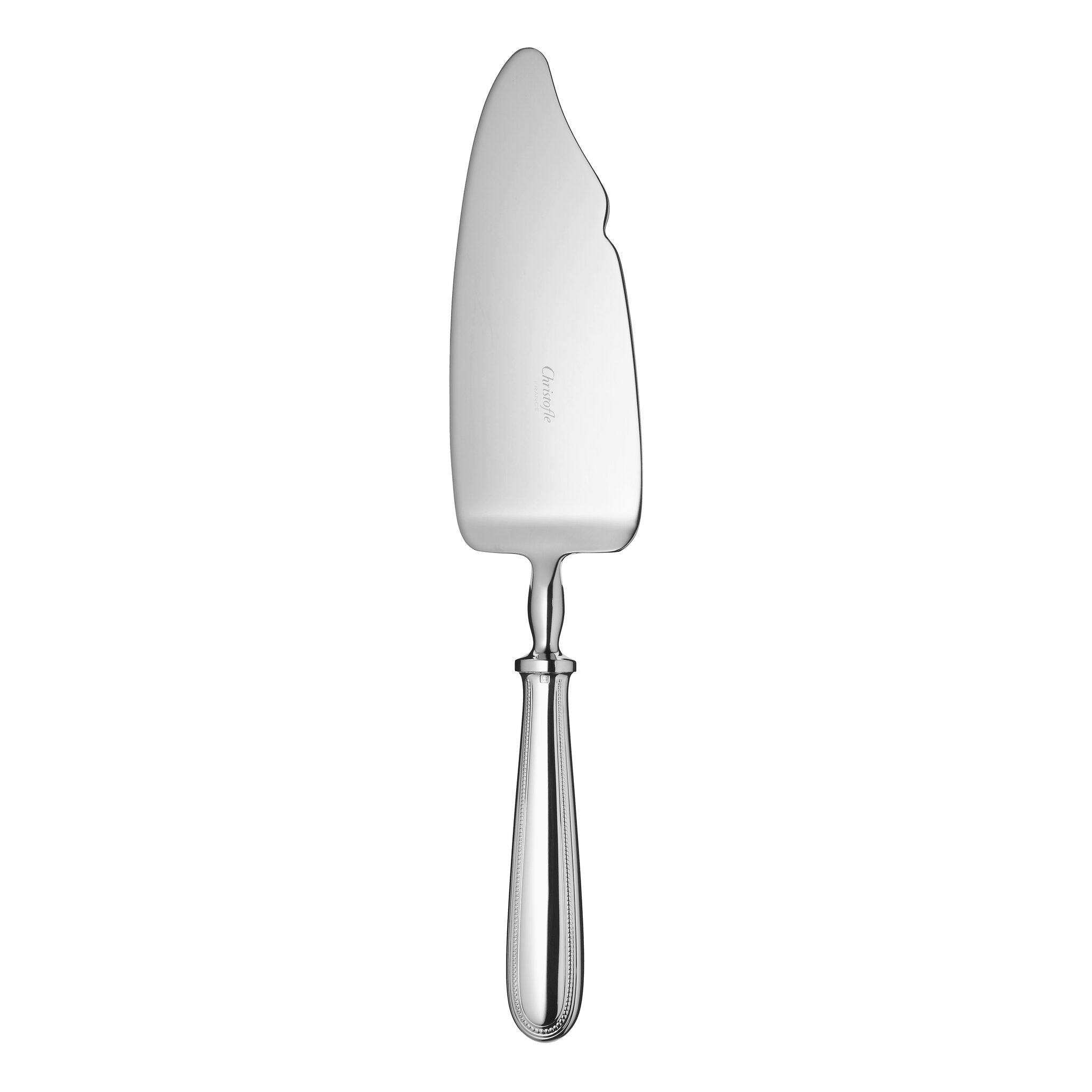 Christofle Perles Silver-Plated Cake Server in silver-plate on a white background
