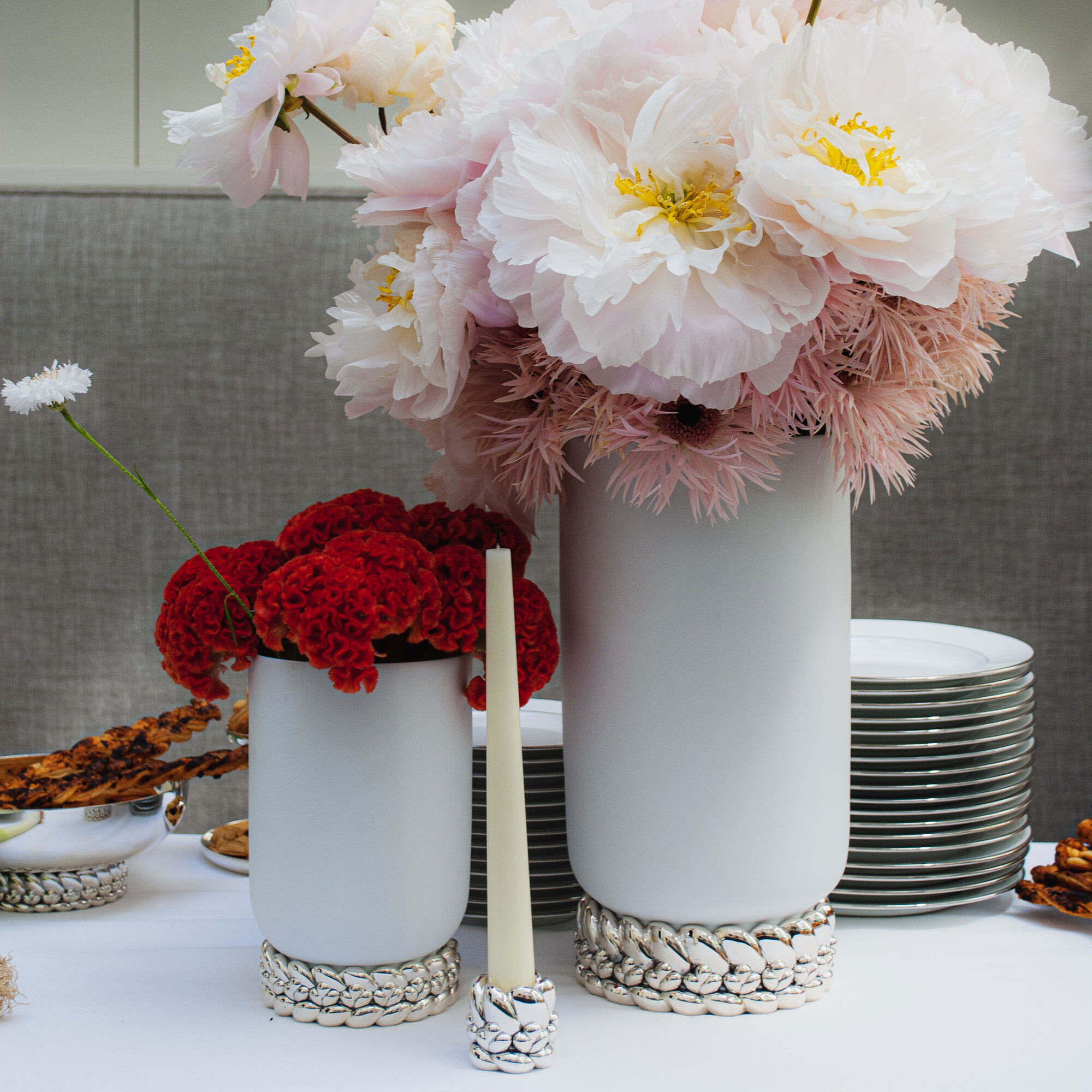 Christofle Babylone Silver-Plated Candle Holder + Odorless Candlestick — additional view