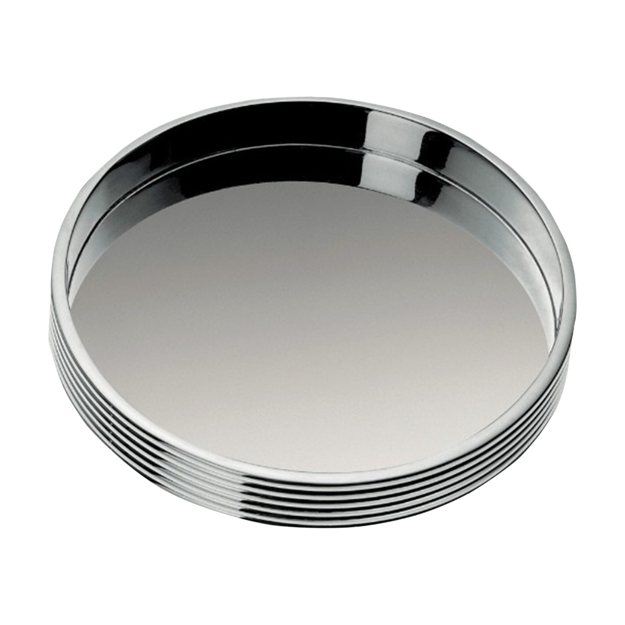 Christofle K+T Silver-Plated Bottle Coaster in silver-plate on a white background